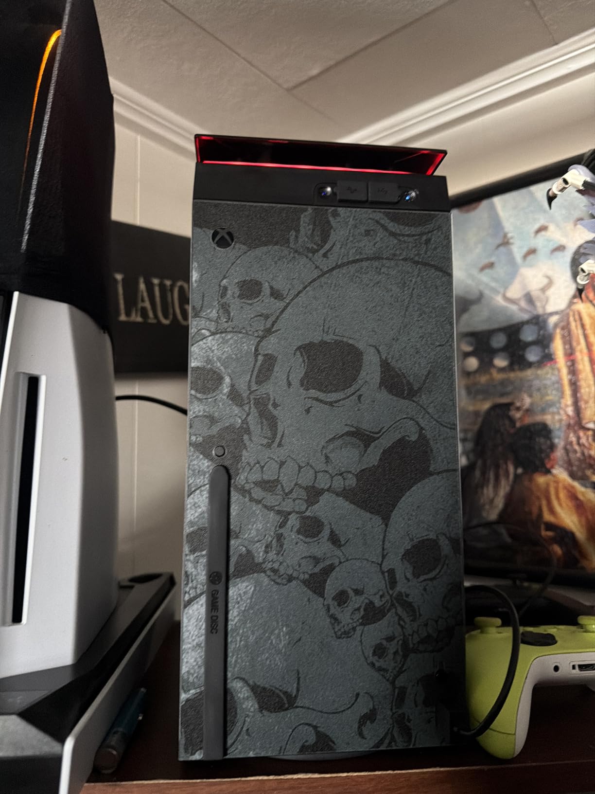 Skin Sticker for Xbox Series X, Protective Cover Wrap Vinyl Decal Compatible with Console and Wireless Controller (Dark Grey) customer photo 1