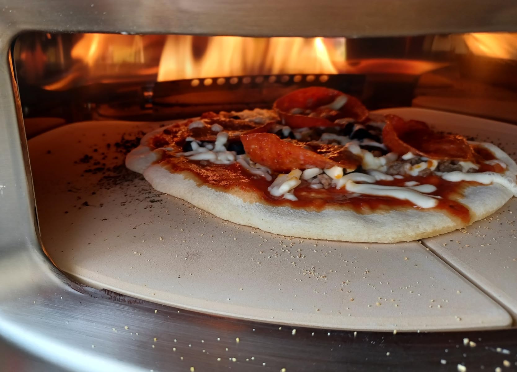 Solo Stove Pi Prime Pizza Oven Outdoor - Gas,Propane - Portable Pizza Oven with Cordierite Stone Cooking Surface - Demi-Dome Design - Wide-Mouthed Opening - Stainless Steel customer photo 2