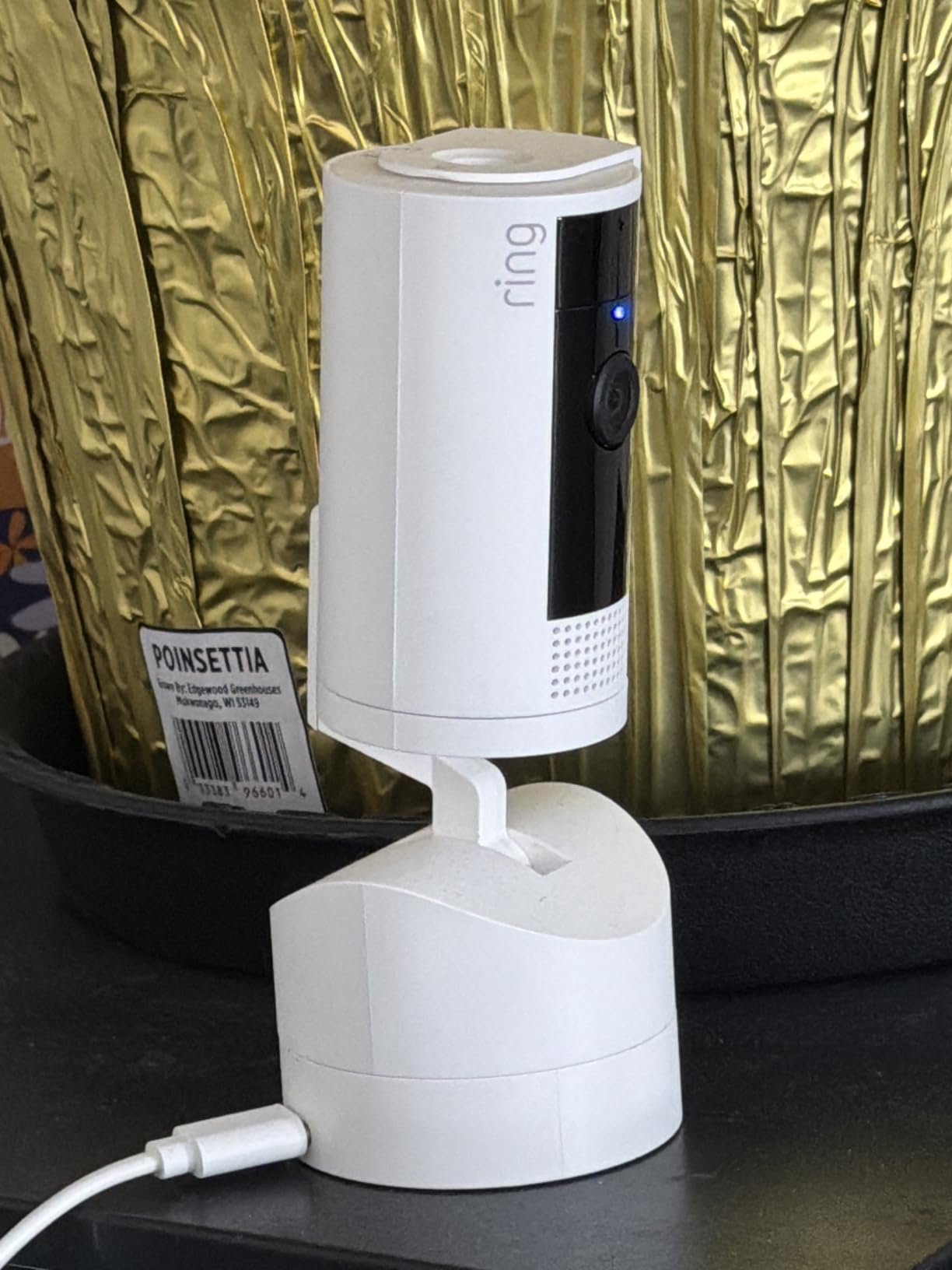 Ring Pan-Tilt Indoor Cam (Newest Model), See All Around Your Home or Business with 360-Degree Pan Coverage, HD Video, Plus Two-Way Talk, White customer photo 2