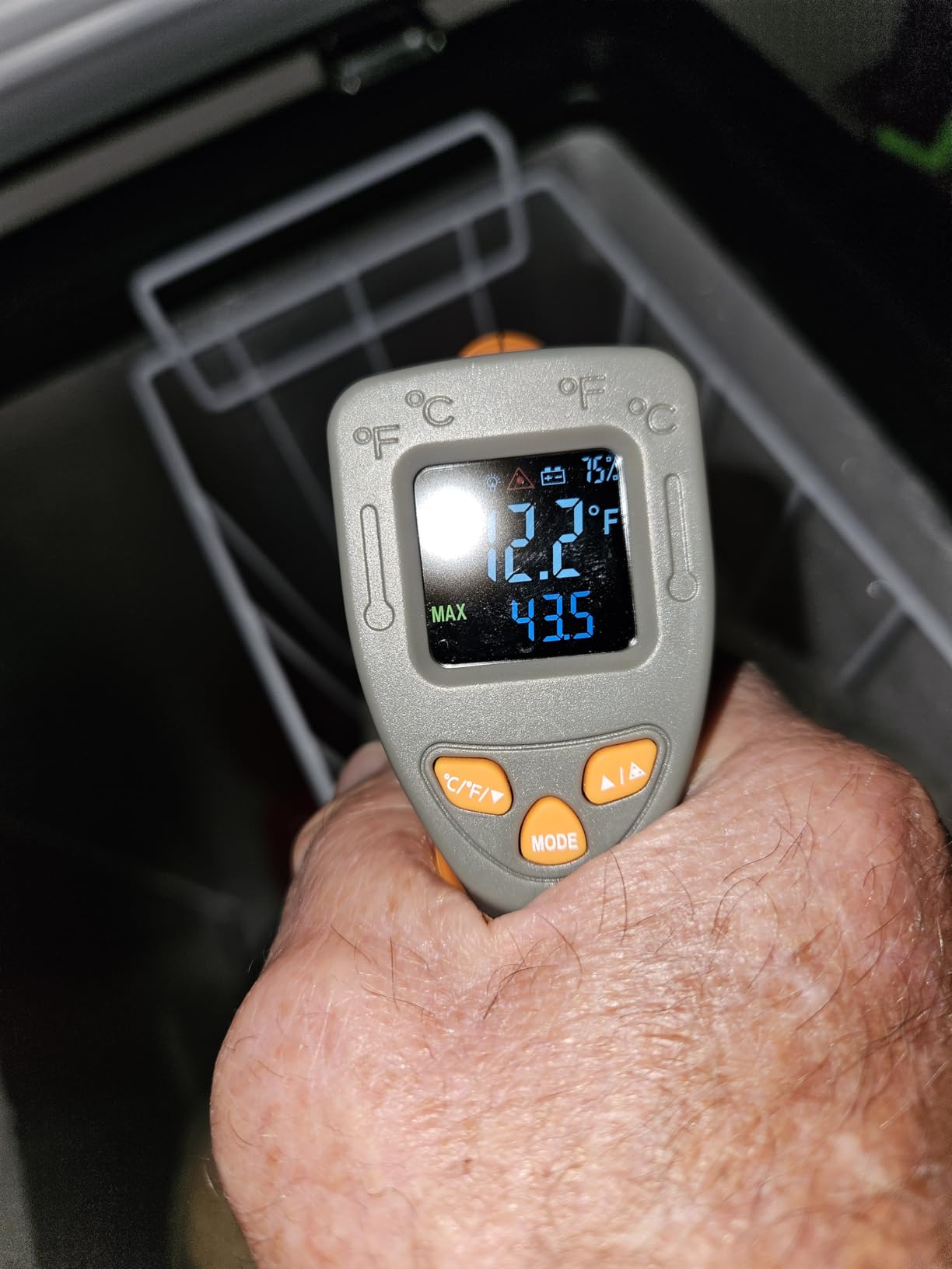 Igloo 5.0 Cu Ft. Upright Deep Freezer Chest- Deep Freezer with Quick Freezing System & Adjustable Thermostat - Low Noise Freezer with Removable Basket & LED Lights for Homes, Garages & Basements- White customer photo 1