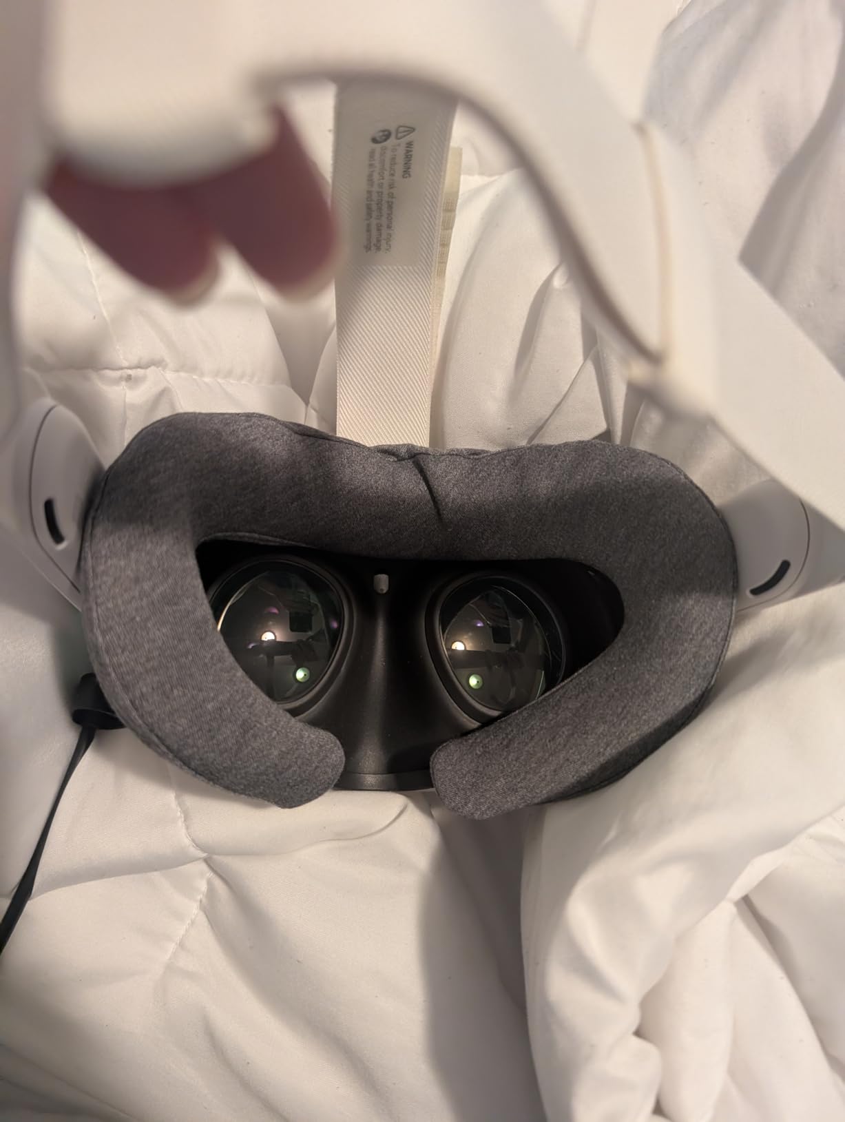 VR Cover for Meta Quest 3 - Washable Hygienic Cotton Cover (Dark Grey, 2 pcs) customer photo 1