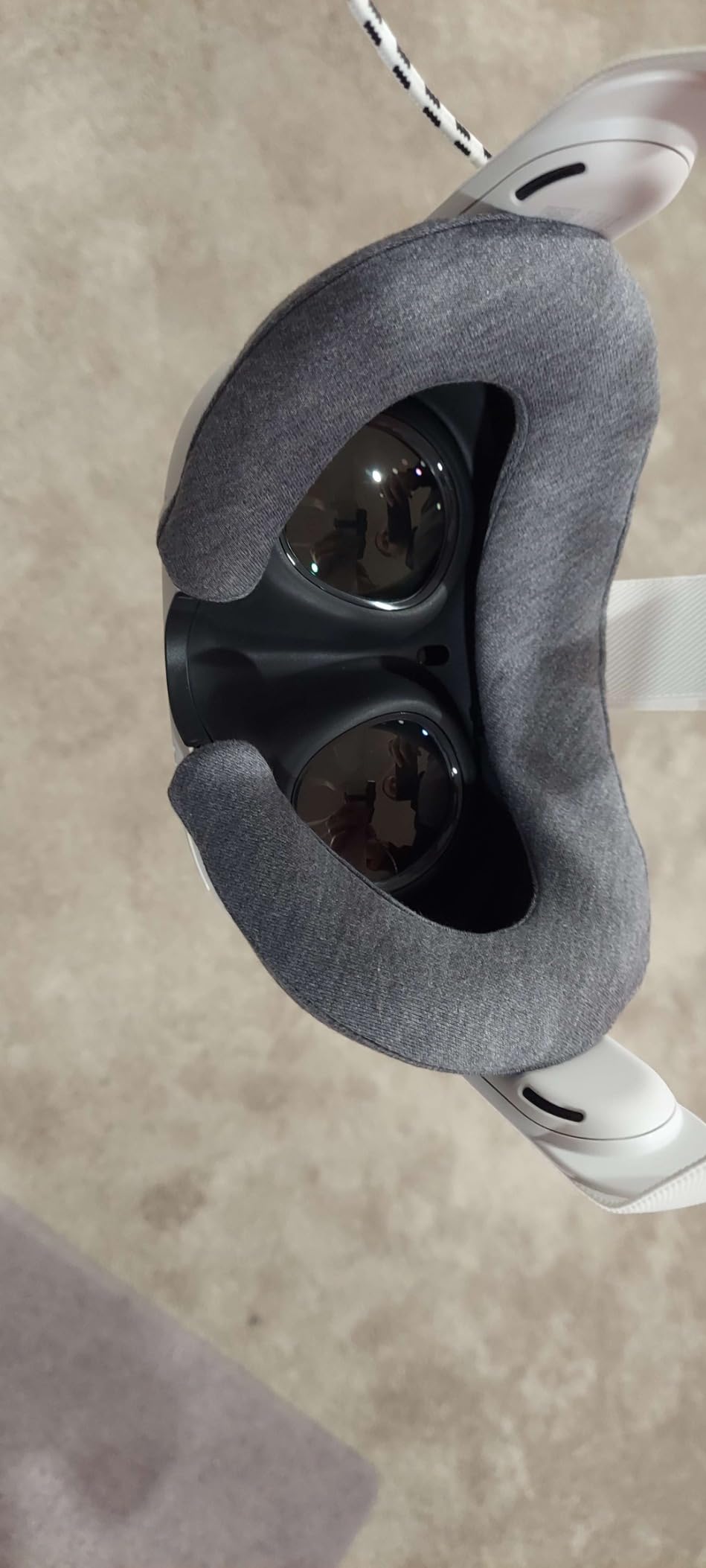 VR Cover for Meta Quest 3 - Washable Hygienic Cotton Cover (Dark Grey, 2 pcs) customer photo 2