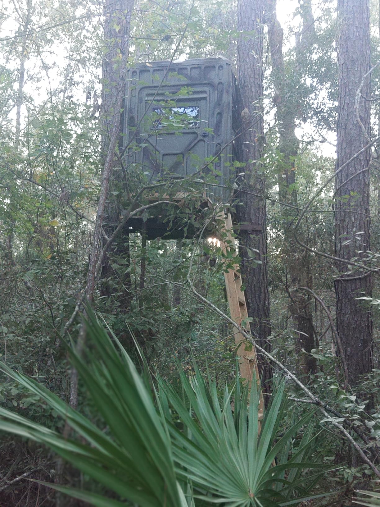 Outta Site Hunting Blind - 4 & 5 Sided High Density Plastic Hunting Blind - 1-2 & 2-3 Person Hard-Sided Ground Blind for Deer, Turkey Hunting - 360 Views - Arctic Snow Camo, Habitat Olive, Thicket Oak customer photo 2