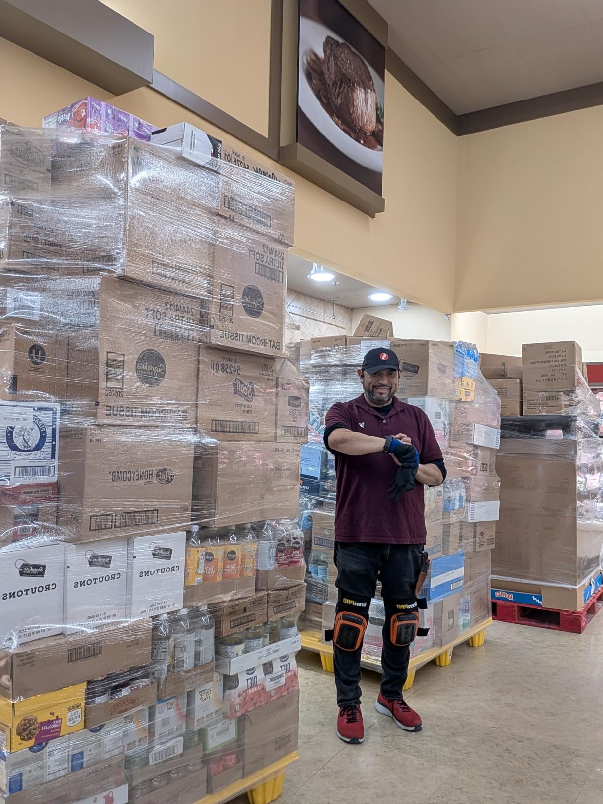 Professional Knee Pads for Work, Heavy Duty Thick Foam Knee Pads Tools, Knee Pad with Soft Gel Cushion for Construction, Work, Flooring, Gardening, Cleaning, Tiling, Orange customer photo 1