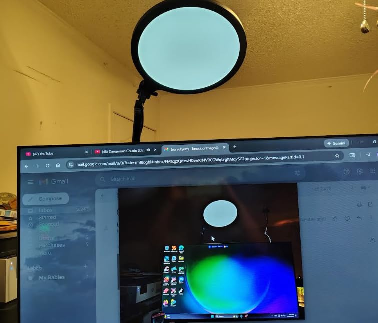 Weilisi 10.2 inch Desk Ring Light with Stand, 360 degree Rotate Desk Lamps for Home Office with C-Clamp, Flexible Height Desk Light, Adjust Arm Ring Light for Desk, Podcast, Gaming, Recording, Zoom Lighting customer photo 2