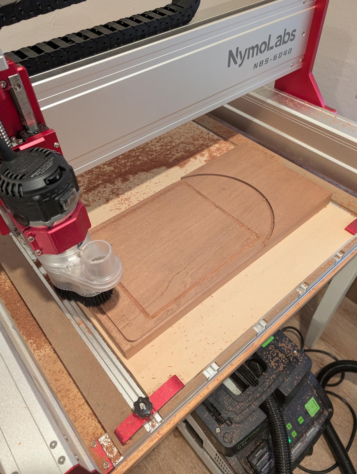 NBS-6040 CNC Router Machine with Custom-Made 710W 7000-30000 RPM Trim Router Spindle & ER-11 Collet, Linear Rails & Ball Screws on 3-axis, Engraving for Wood Acrylic Aluminum customer photo 1