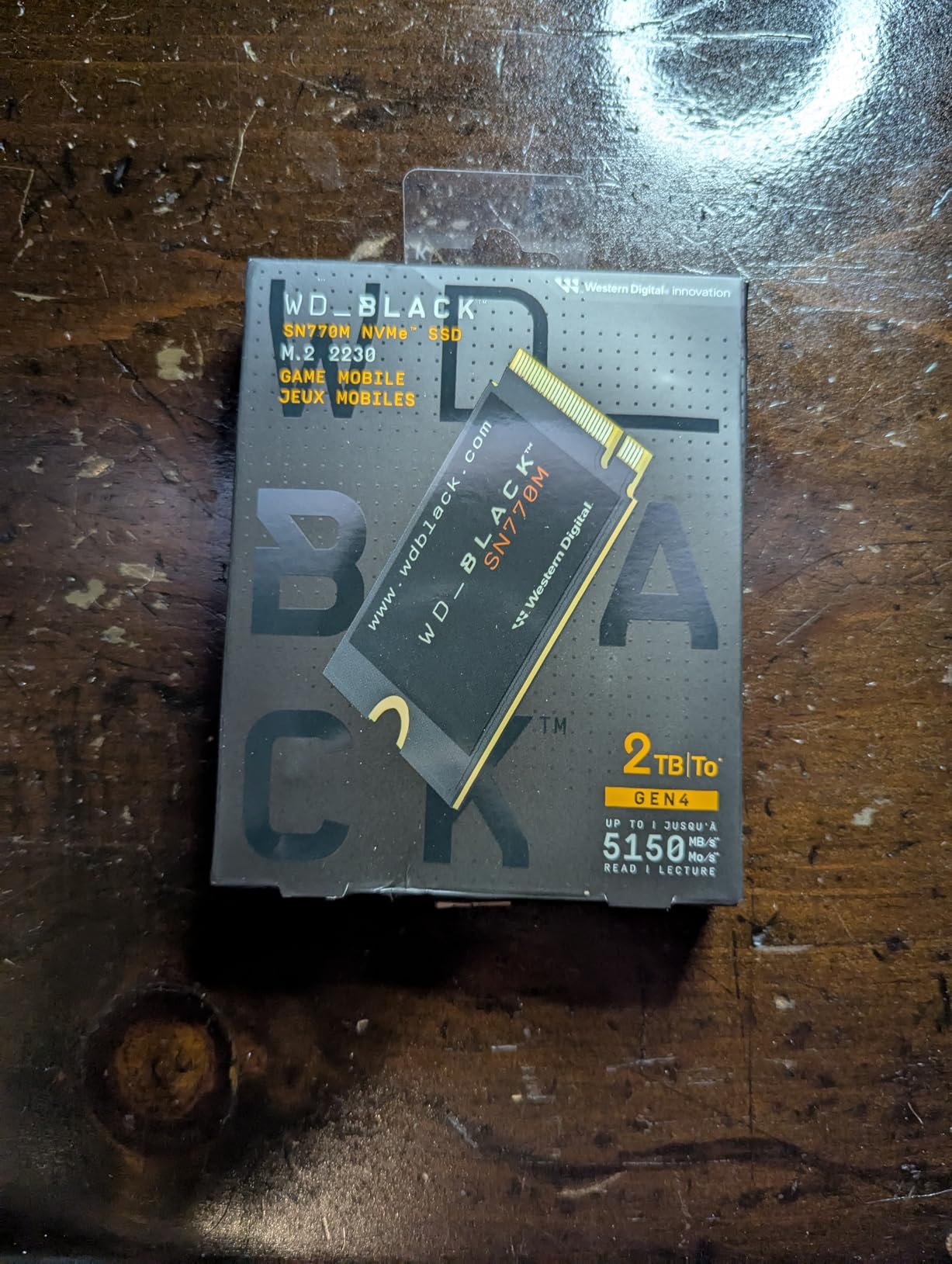 WD_Black SN770M 1TB M.2 2230 NVMeSSD - PCIe Gen 4.0, Speeds up to 5150 MB/s, for Handheld Gaming Devices and Compatible laptops, TLC 3D NAND, Great for Asus ROG Ally, Steam Deck, Microsoft Surface customer photo 1