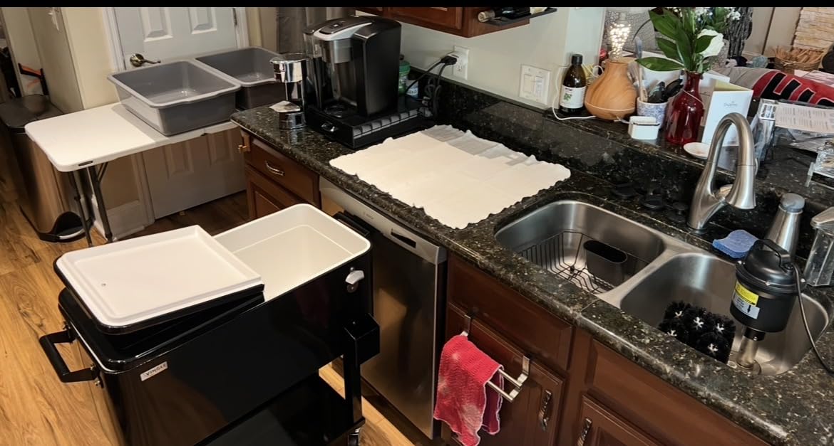 VINGLI 80 Quart Rolling Ice Chest, Portable Patio Party Bar Drink Cooler Cart, with Shelf, Beverage Pool with Bottle Opener customer photo 1