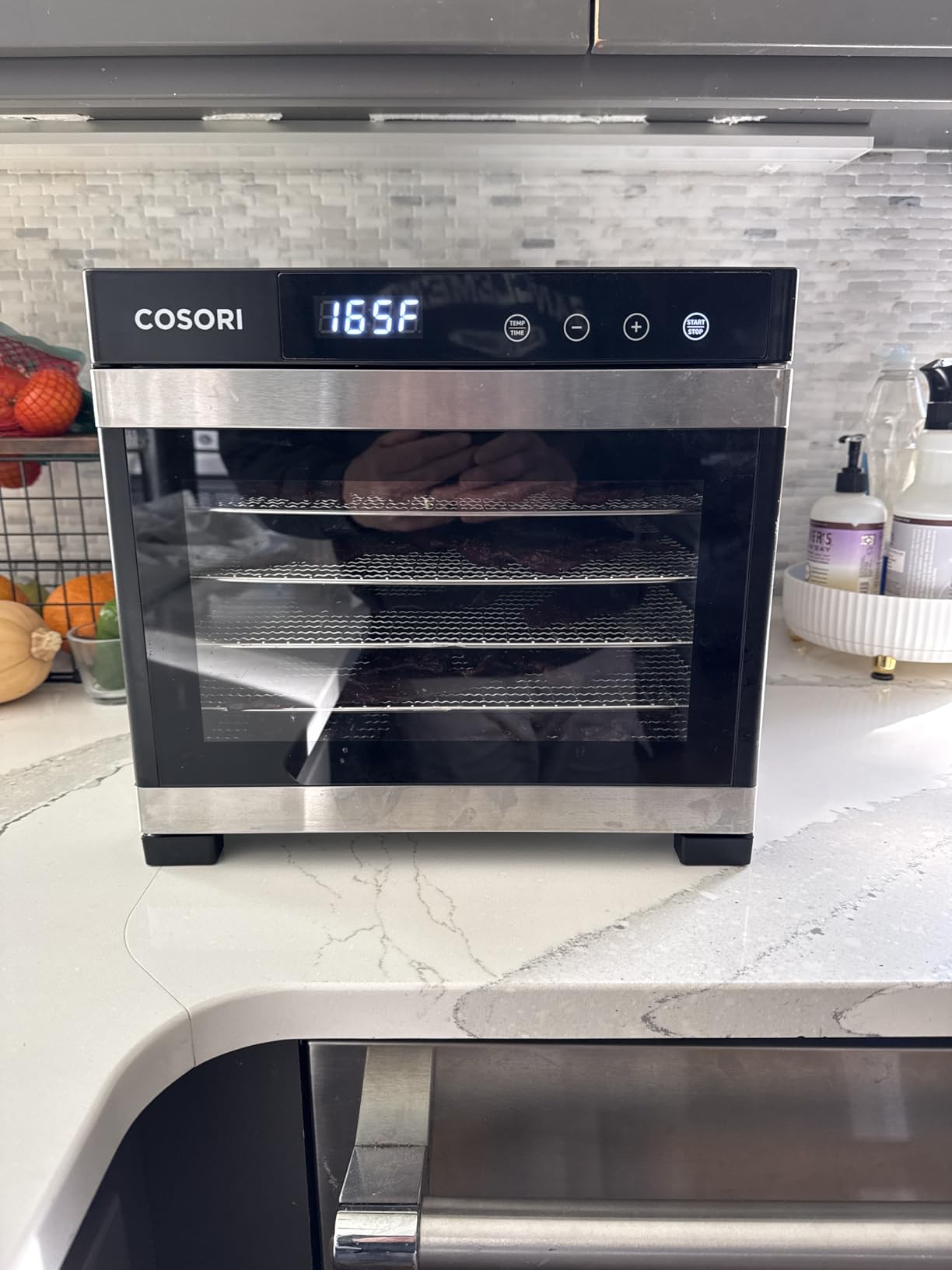 COSORI Food Dehydrator for Jerky, 176°F Temperature Control, 5 Stainless Steel Trays Dryer Machine, 4 Presets, 48H Timer, for Dog Treats, Meat, Fruit, Veggies customer photo 1