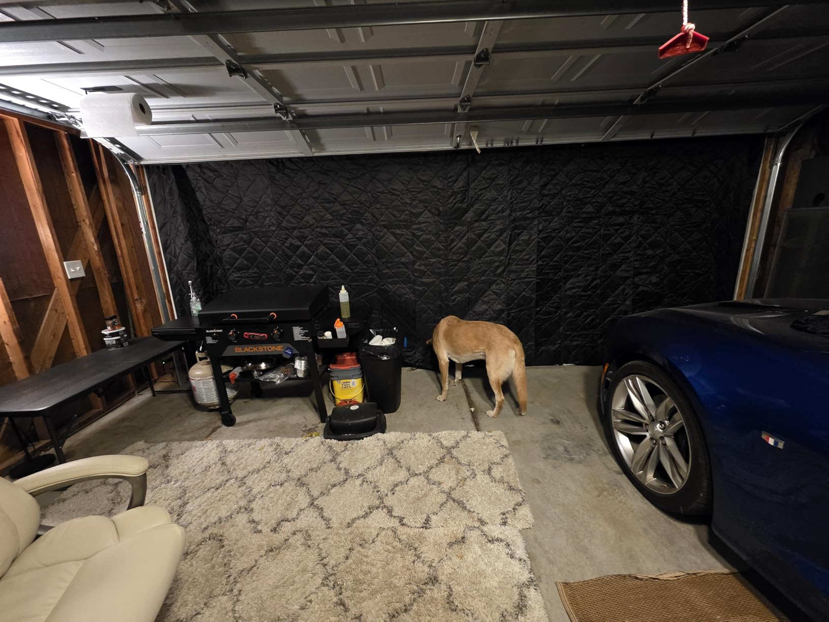 Garage Door Screen for Winter，Garage Door Insulation Kit，Magnetic Thermal Insulated Door Curtain, Garage Insulated Door Curtain ， Weatherproof, Windproof, Soundproof(8 * 7Ft) customer photo 2