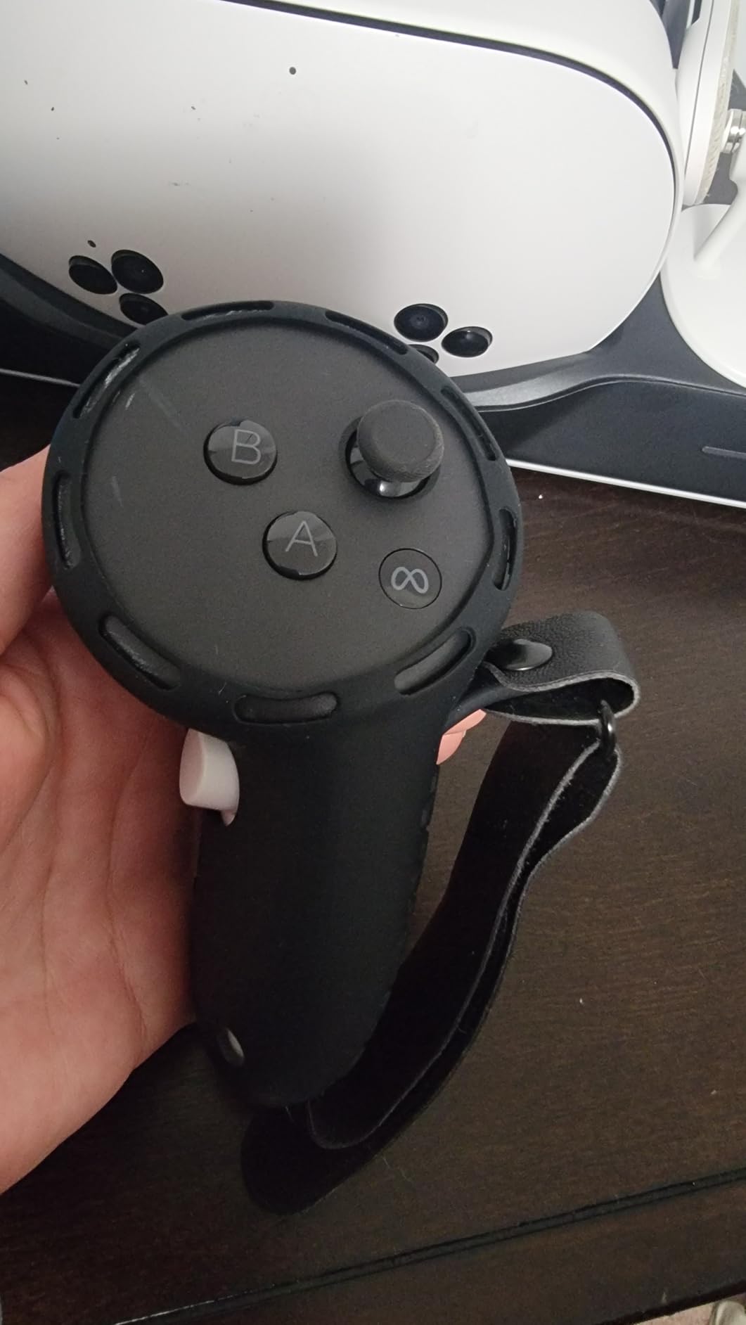 Controller Grip for Meta Quest 3S Oculus Quest 3 VR Accessories Grips Cover for VR Touch Controllers Straps Silicone Covers Protector with Non-Slip Thumbstick Covers 1Pair Black customer photo 2