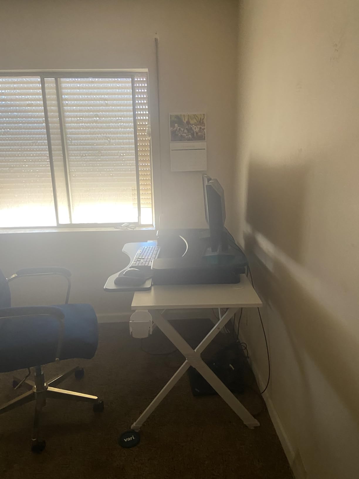 Vari Varidesk Pro Plus 36 Standing Desk Converter for Home Office - 11 Height Settings + Spring-Loader Lift, 2 Tier Design with Keyboard Tray, Fits Tables 26.5