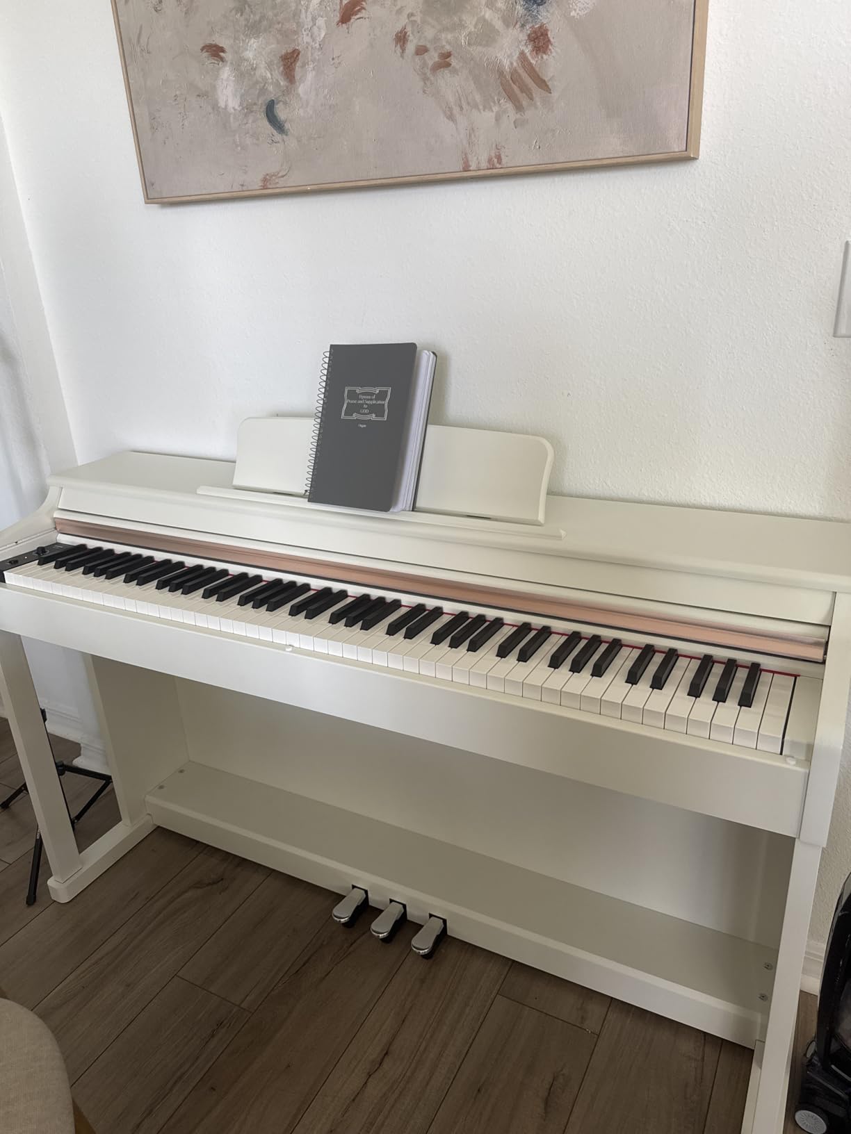 Donner Digital Piano with 88 Key Dynamic Graded Hammer Action Weighted Keyboard Piano, DDP-200 Upright Digital Piano for Professional with LCD Screen/5 Reverb/BT MIDI/Three Pedal customer photo 2