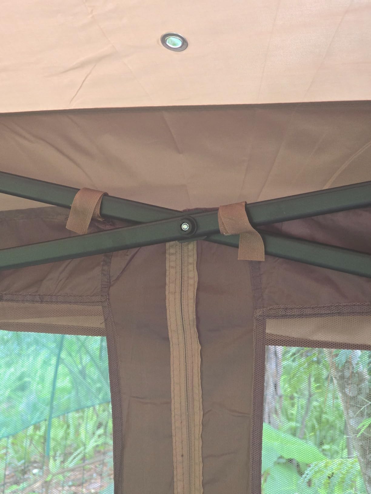 COBIZI 12x12 Pop Up Gazebos On Clearance - Upgrade Easy Up Metal Outdoor Gazebo Waterproof - Portable Gazebo with Mosquito Nettings, 4 Ropes 8 Stakes and Carry Bag for Patio Garden (Dark Gray) customer photo 1