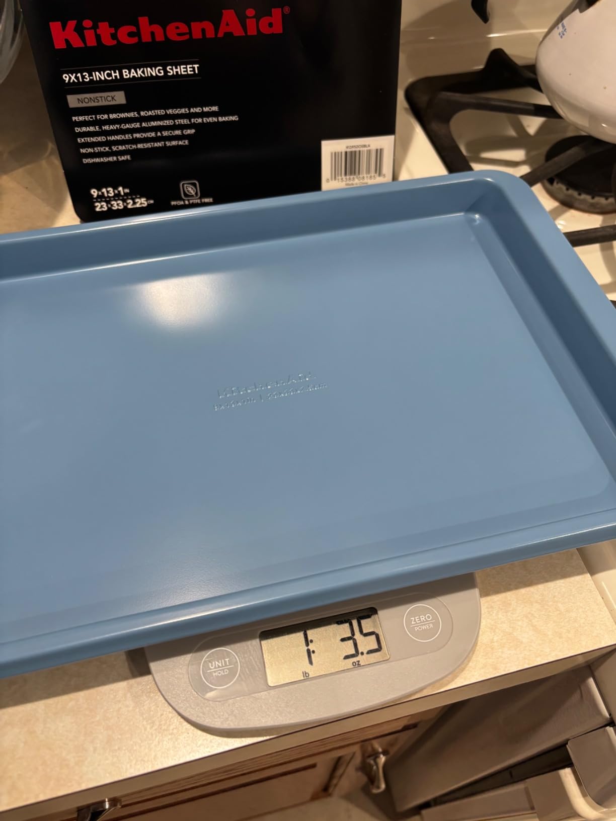 KitchenAid 9x13in Nonstick Aluminized Steel Baking Sheet, Contour Silver customer photo 1