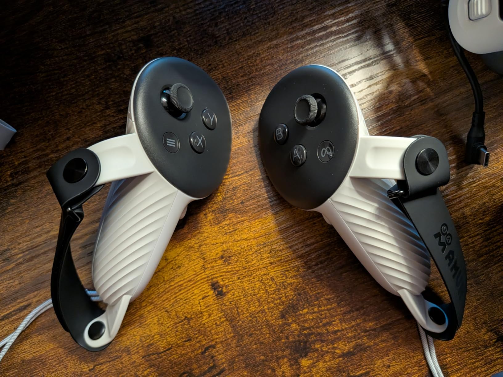 AMVR Controller Grips Compatible with Meta/Oculus Quest 3/Quest 3S, Silicone Accessories Non-Slip Handle Cover, Adjustable Soft Hand Strap Fits Small and Medium Hands (Not Fit Official Charging Dock Battery) customer photo 1