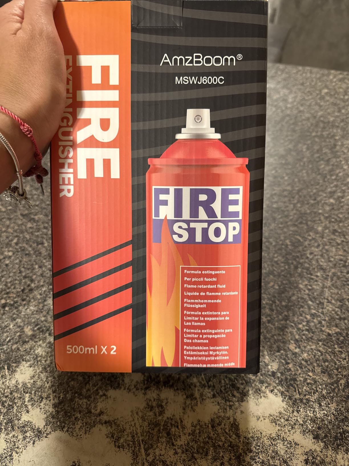 Fire Extinguisher 2-Pack with Mounting Bracket for Home, Kitchen, Car, Grill - Portable Small A, B, C, K Fire Extinguisher - 8-in-1 - Prevents Reignition. customer photo 1