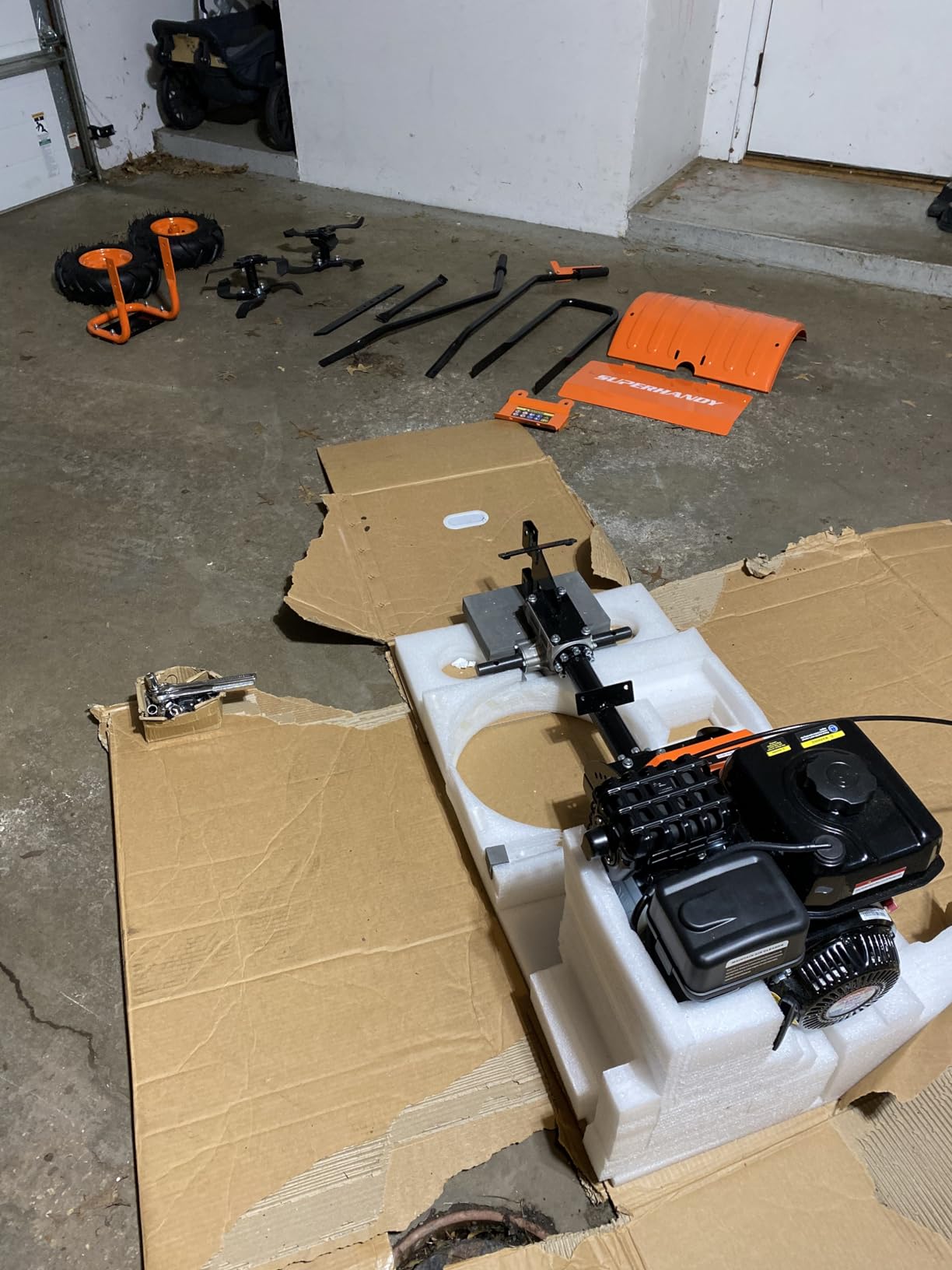 SuperHandy Rear Tine Tiller - 7HP Engine, 16