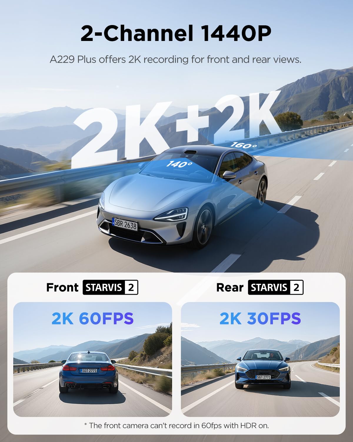 VIOFO A229 Plus Dash Cam Front and Rear, Dual STARVIS 2 Sensors, 1440P+1440P Voice Control customer photo 2