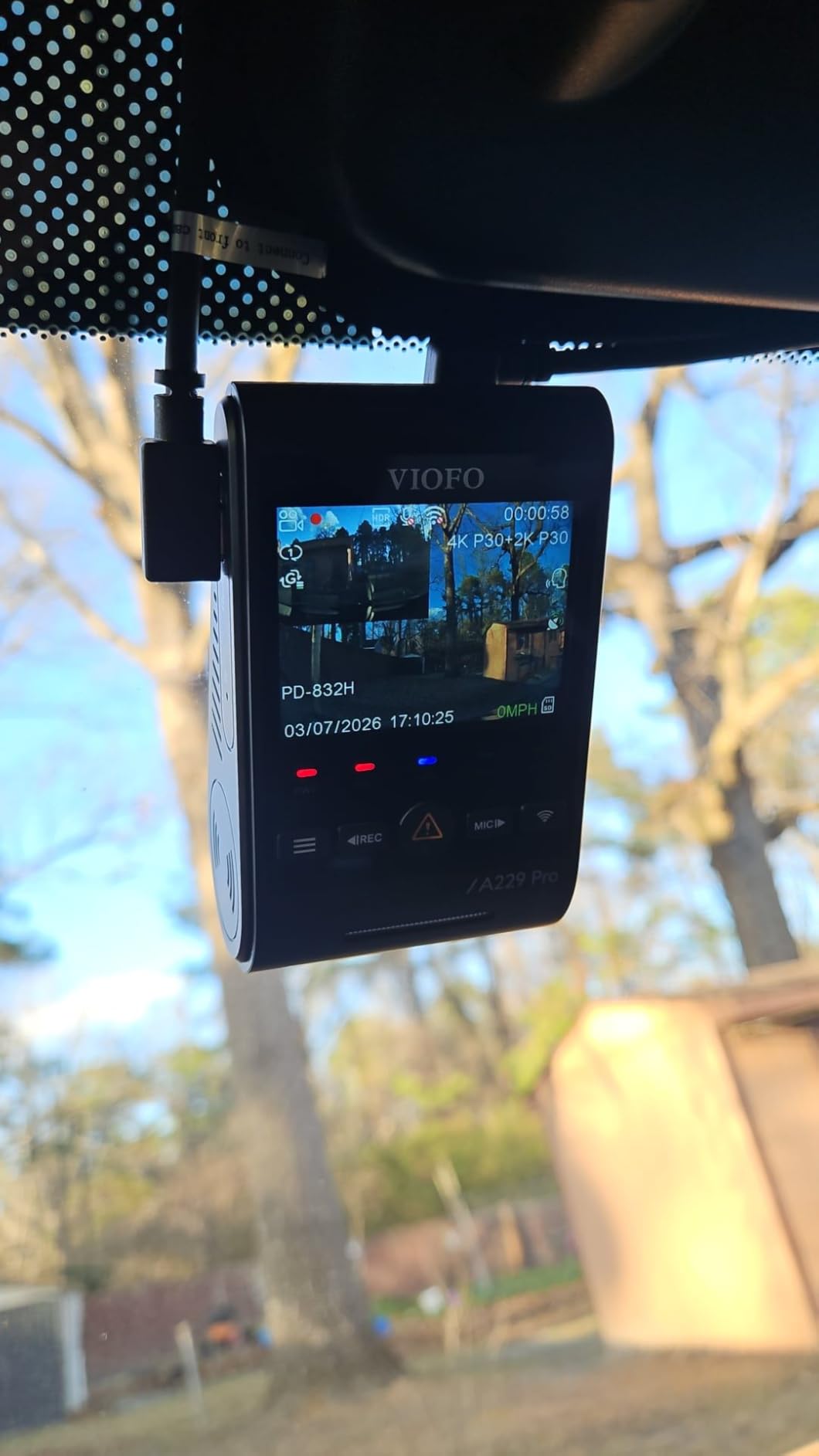 VIOFO A229 Pro 4K HDR Dash Cam, Dual STARVIS 2, 4K+2K Front and Rear, Voice Control, 5GHz WiFi GPS customer photo 1