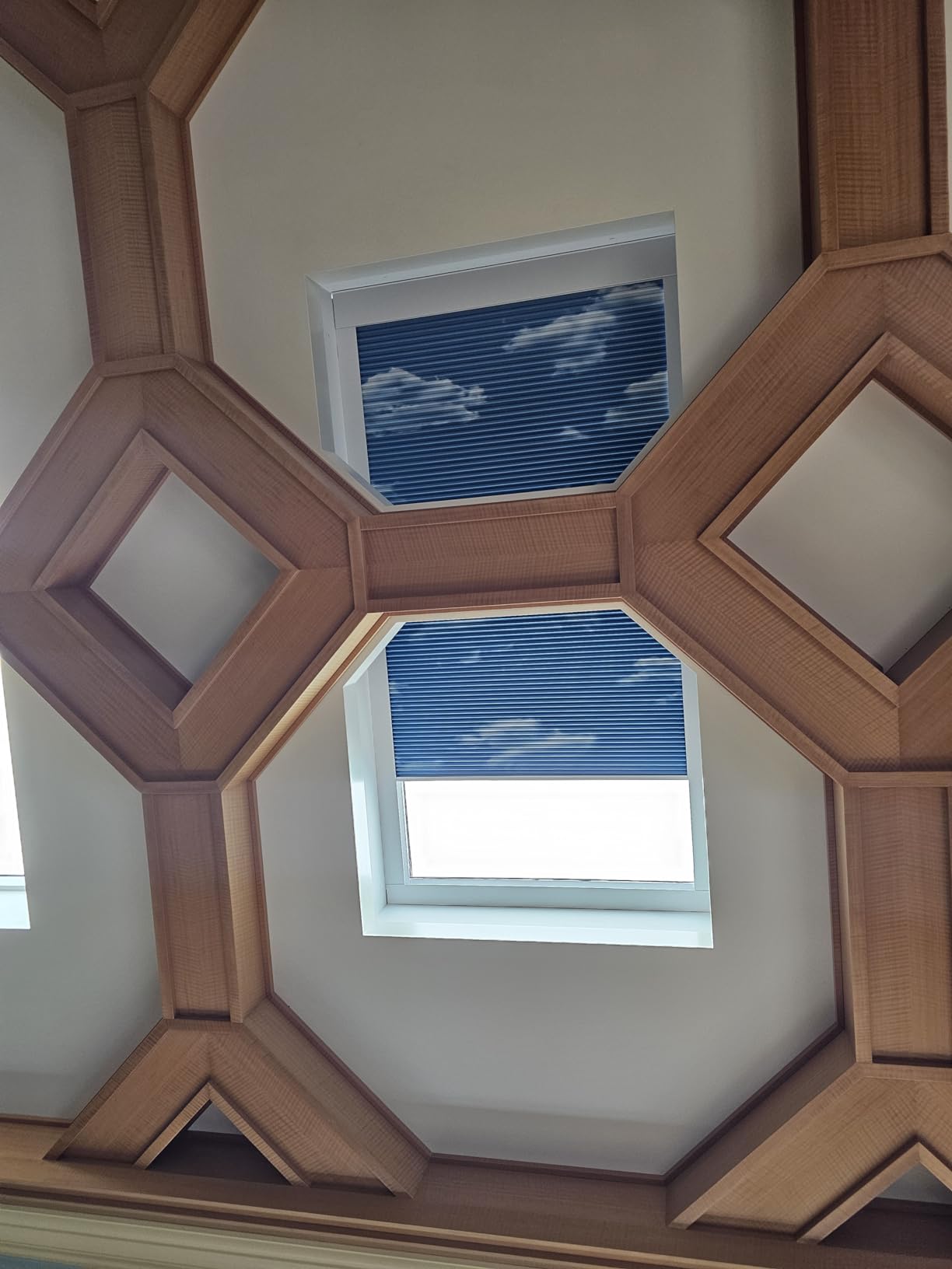 ZSTARR Motorized Blackout Cellular Skylight Shades Custom White | Framed Honeycomb Blinds for Skylight & Inclined Windows Light Blocking Design for Insulation, Privacy & Optional Solar Panel customer photo 2