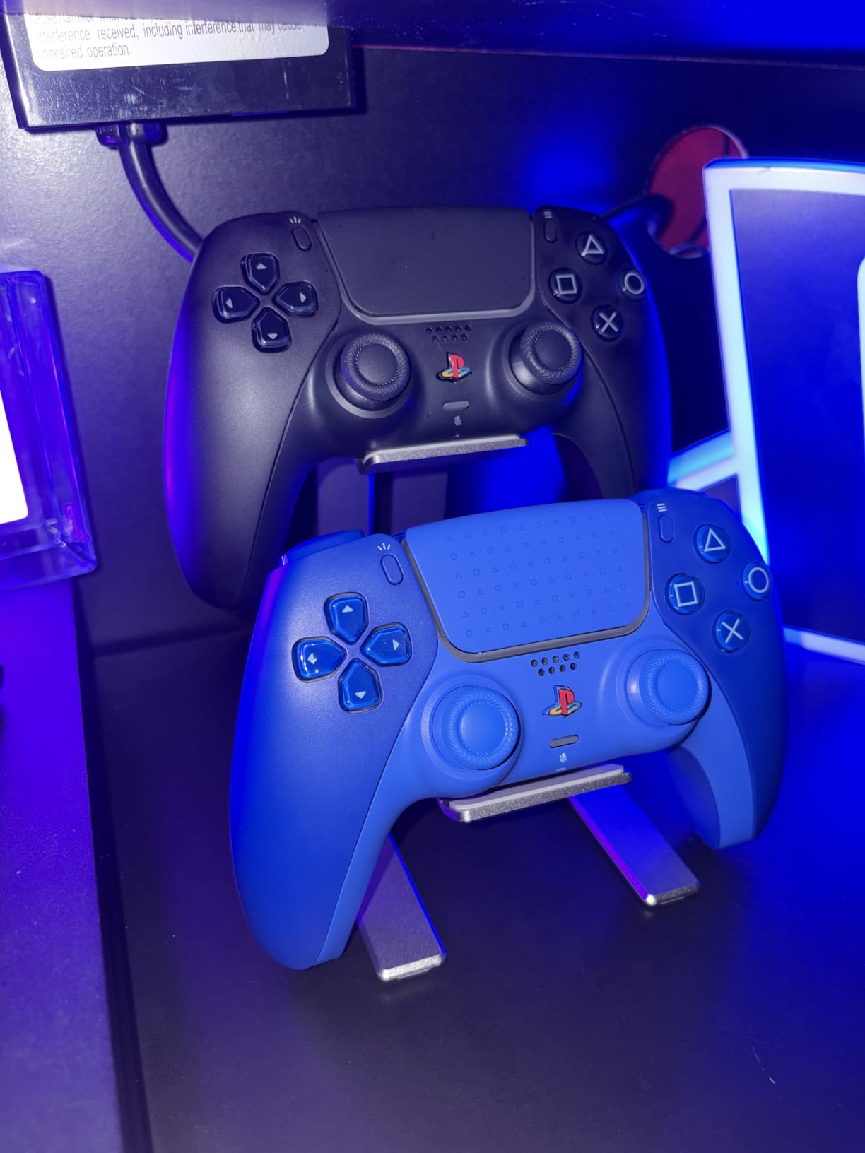 Controller Holder - 2 Tier Universal Aluminum Display Stand Accessories PC Gaming Desk Decor Stuff Gamer Gifts for Xbox Series X S, Elite 2, PS5, PS4, PS3, Switch Pro and Almost All Controller customer photo 2