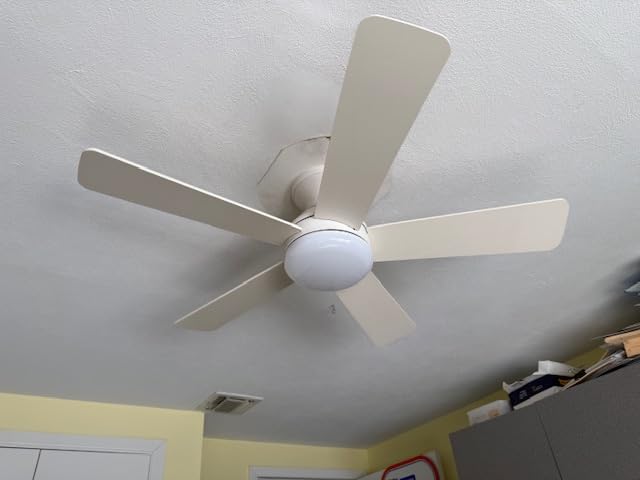 addlon Ceiling Fans with Lights, 42 Inch Low Profile Ceiling Fan with Light and Remote Control, Flush Mount, Reversible, 3CCT, Dimmable, Quiet, Black Small Ceiling Fan for Bedroom Indoor/Outdoor Use customer photo 2