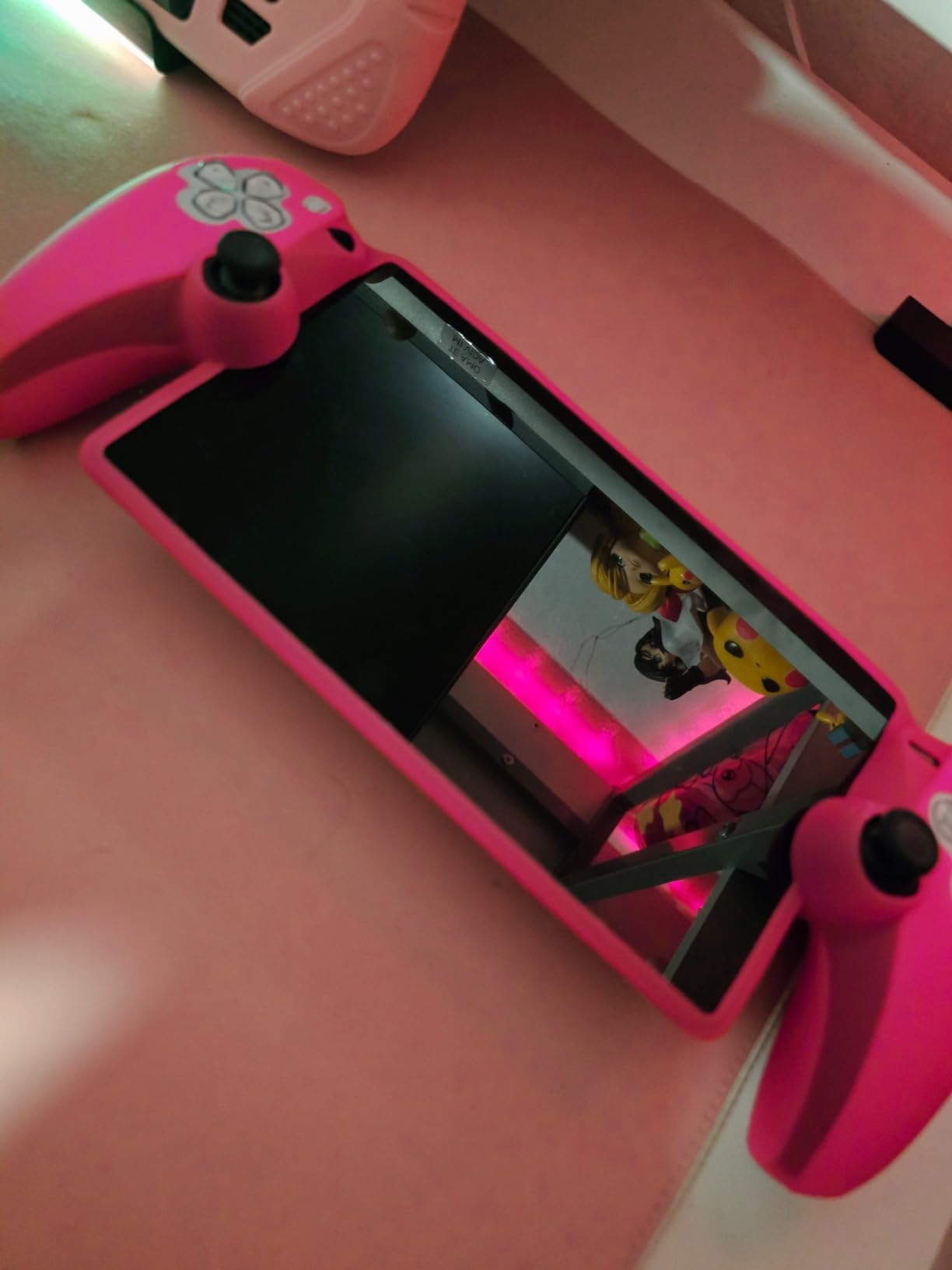 FYOUNG Protective Case for Playstation Portal, Silicone Soft Grip Cover Case Protector with Full Protection and Non-Slip Thumb Grips Accessories Kit for Playstation Remote Player (Black) customer photo 1