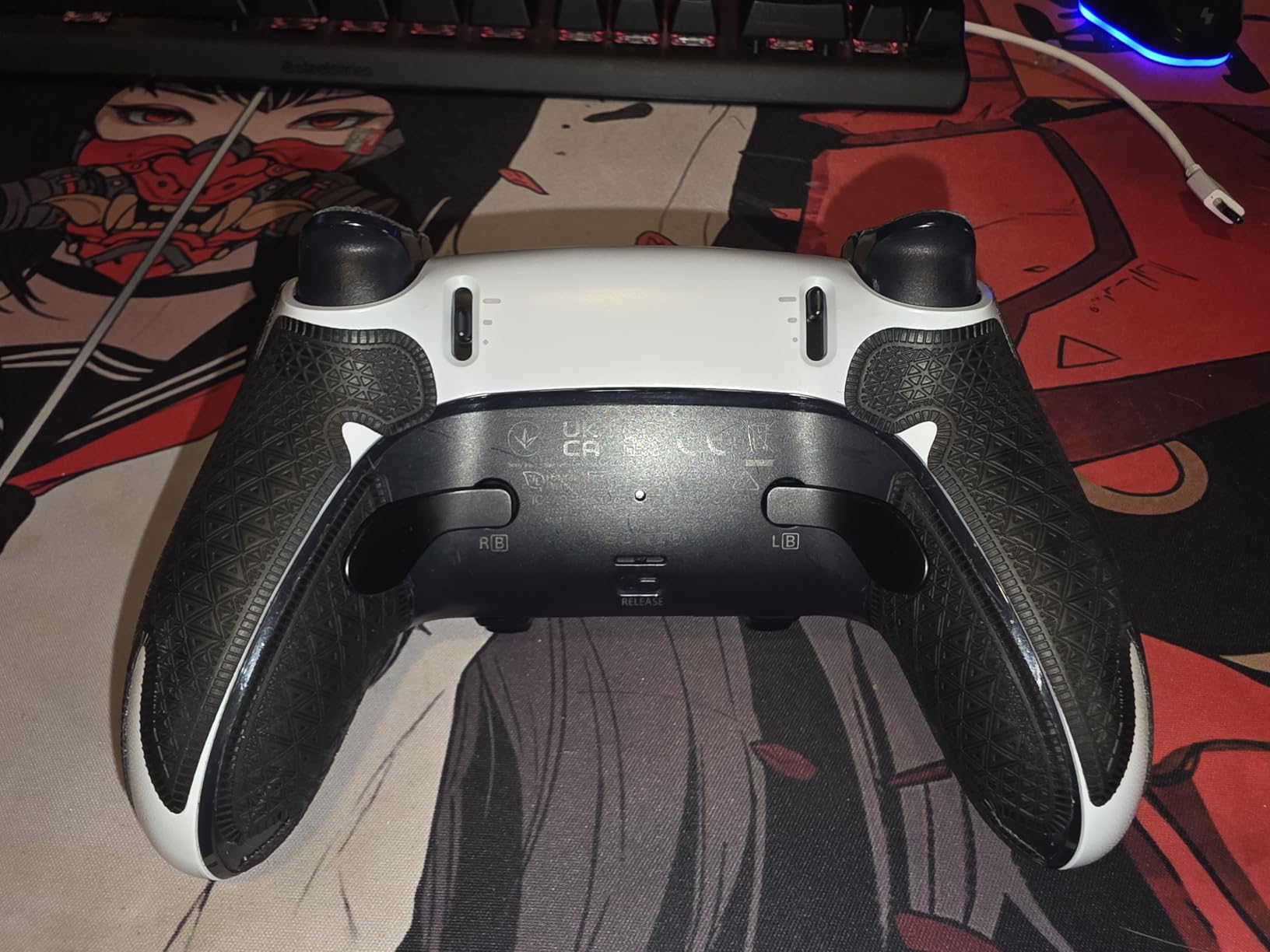 Foamy Lizard Eclipse PS5 Edge Controller Skin Combo Set | Dock Compatible, Protector Decals, Anti-Slip Soft Gel Silicone Cover, Faceplate Shell & Thumb Grips for PlayStation 5 DualSense Edge (Black) customer photo 1