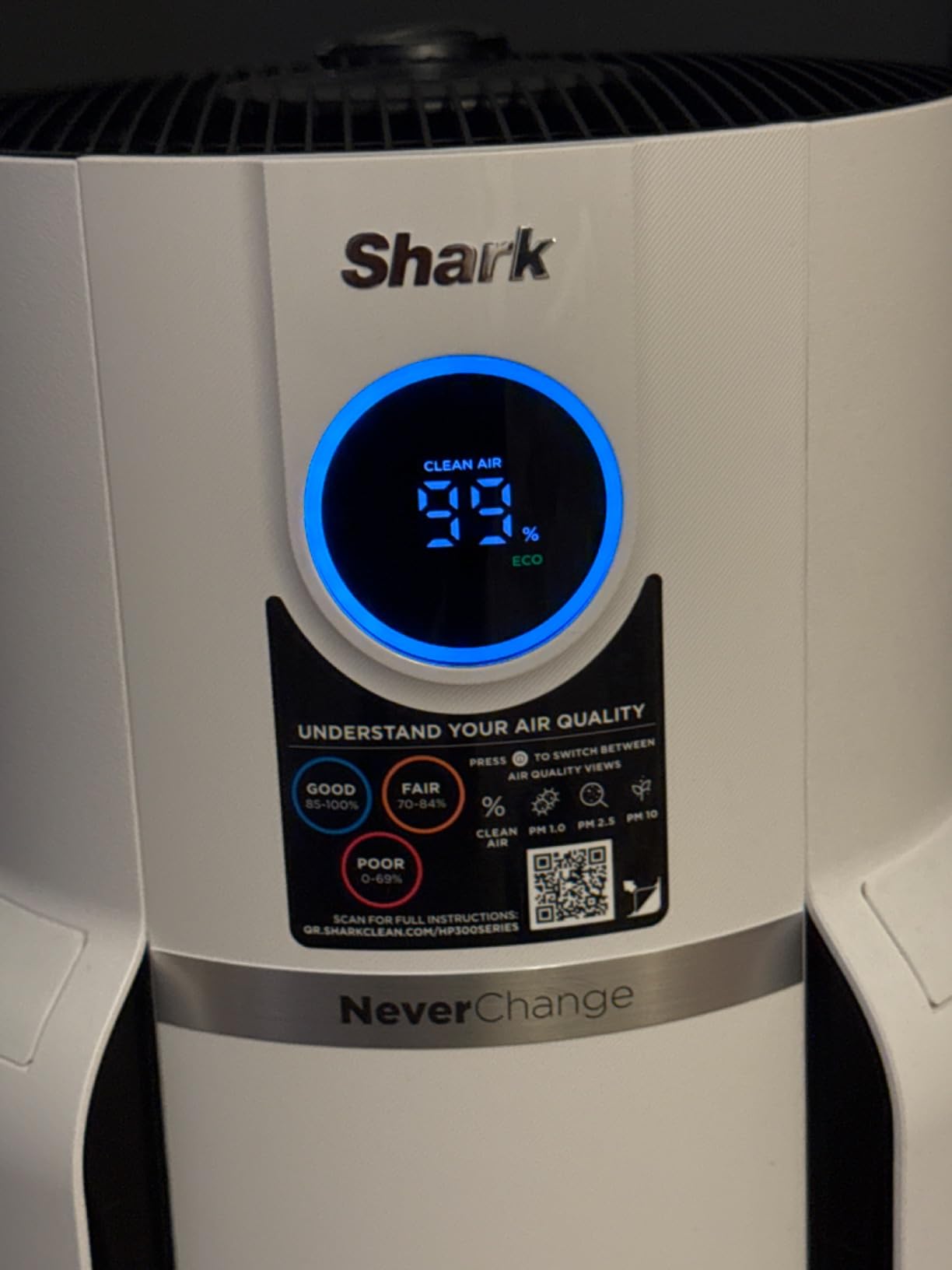 Shark Air Purifier for Home, NeverChange, for Large Room, HEPA-Exceeding Filter, Captures Pollutants, Pet Dander, Dust, Odor, Smoke, and More, Odor Neutralizer, HP152, Charcoal customer photo 1