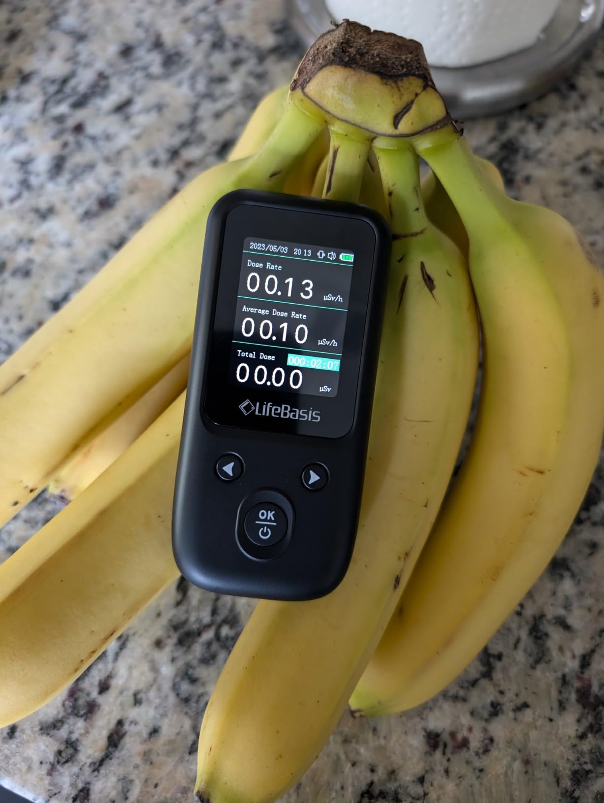 LifeBasis Geiger Counter Nuclear Radiation Detector, Radiation Dosimeter with TFT Display and Smart Alert Portable Handheld Beta Gamma X-ray Radiation Monitor - with Lanyard and Bracket customer photo 1