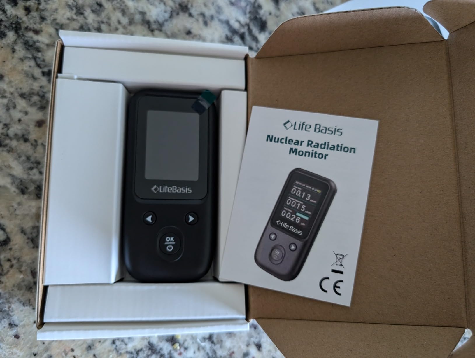 LifeBasis Geiger Counter Nuclear Radiation Detector, Radiation Dosimeter with TFT Display and Smart Alert Portable Handheld Beta Gamma X-ray Radiation Monitor - with Lanyard and Bracket customer photo 2