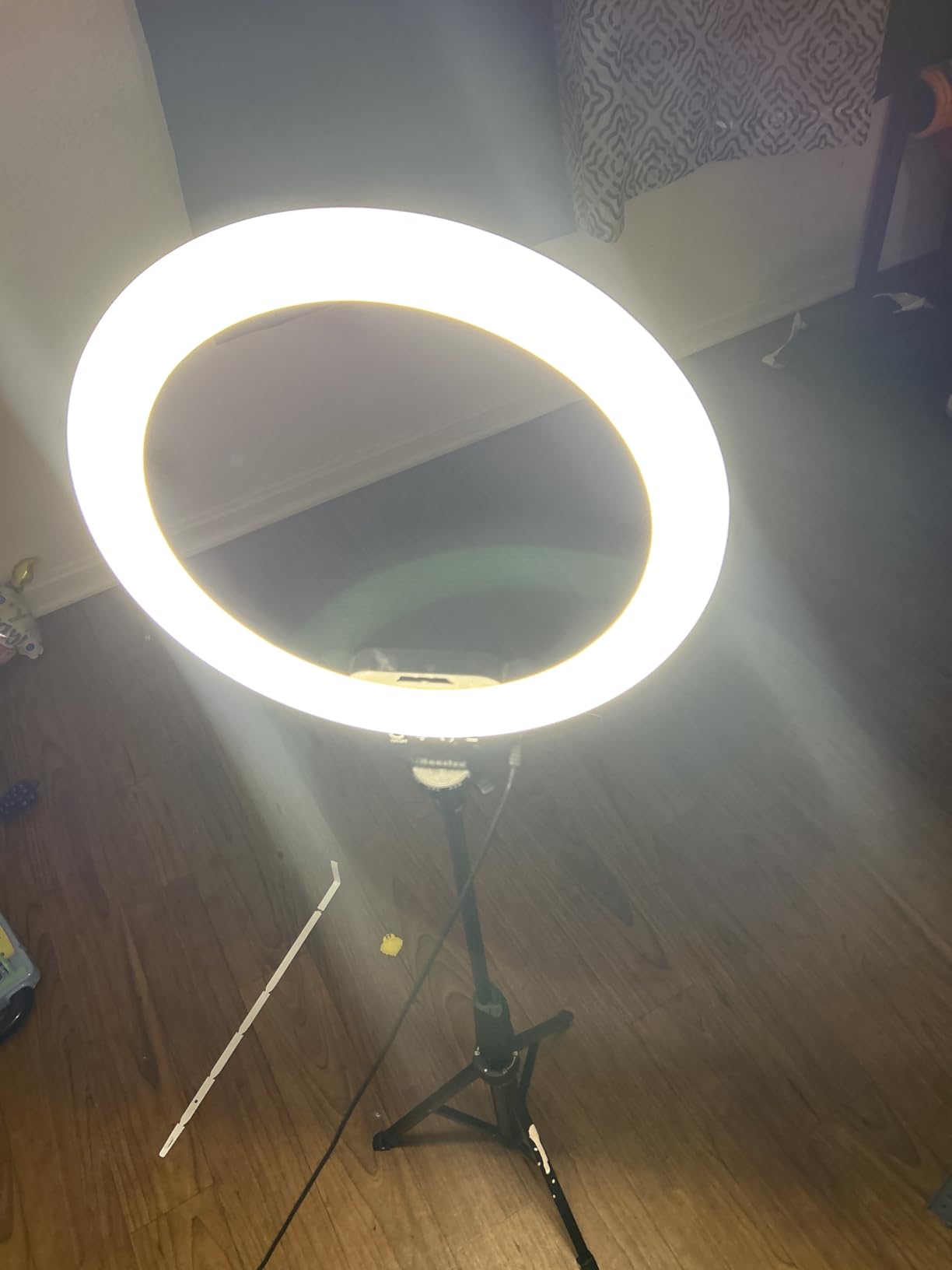 UBeesize 14'' LED Foldable Ring Light with 62'' Tripod Stand, Selfie Ring Light for Video Recording, Live Streaming, TikTok & YouTube, Compatible with iPhone & Android (Black) customer photo 1