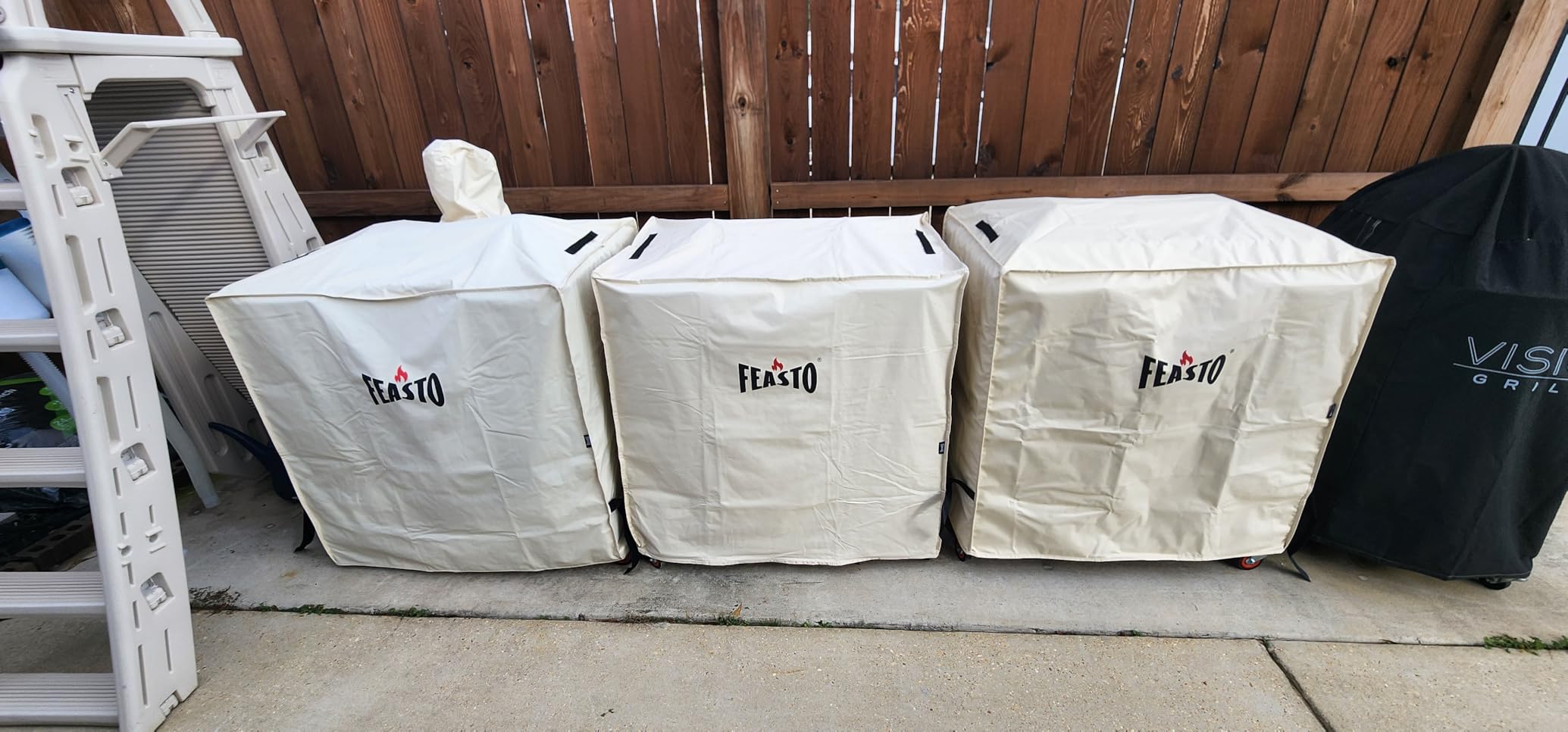 Outdoor Grill Cart with Storage Cabinet and Stainless Steel Top, 35-Inch Outdoor Grill Station with Door, Modular Kitchen Island for Food Prep and BBQ, Black & Silver customer photo 2