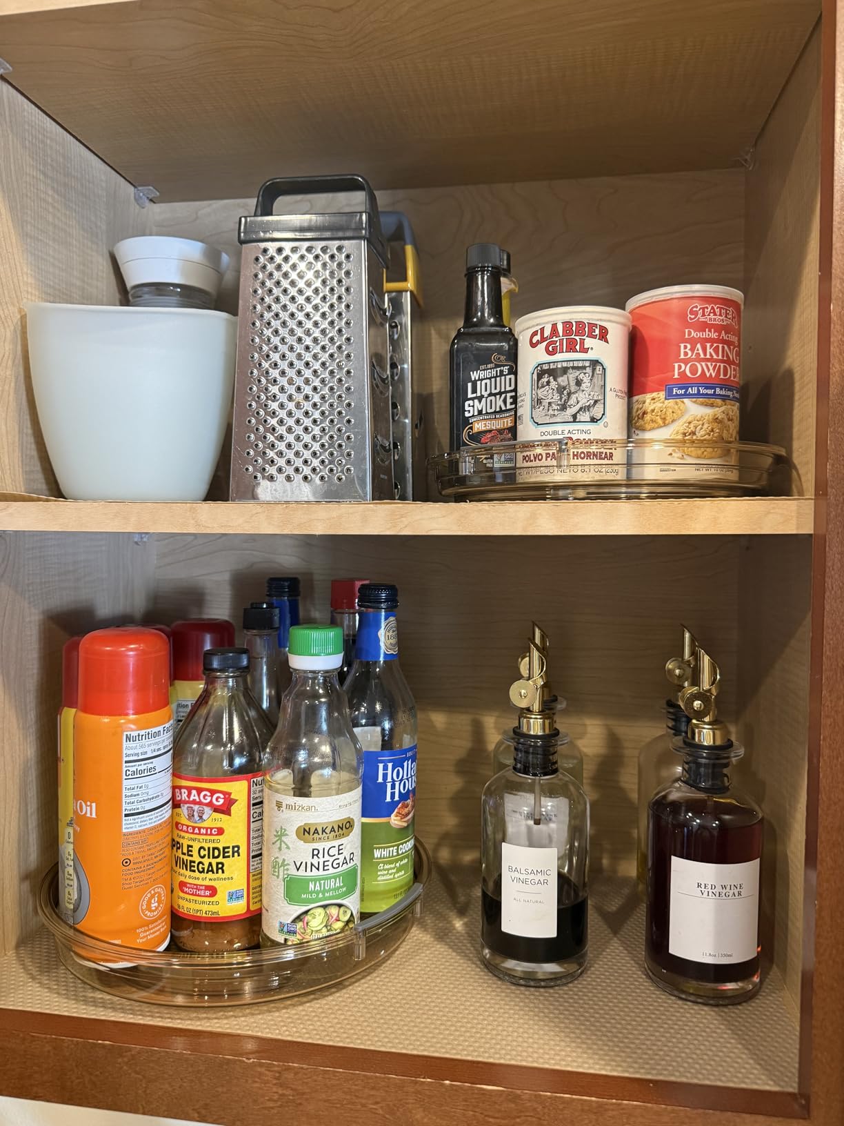 LAMU 3 Pack Lazy Susan Organizer Turntable for Cabinet, Pantry Organizers and Storage, Rotating Condiment Organizer for Kitchen, Table Top, Fridge, Countertop, Spice Organization, 9.25'' 10.6'' 12'' customer photo 1