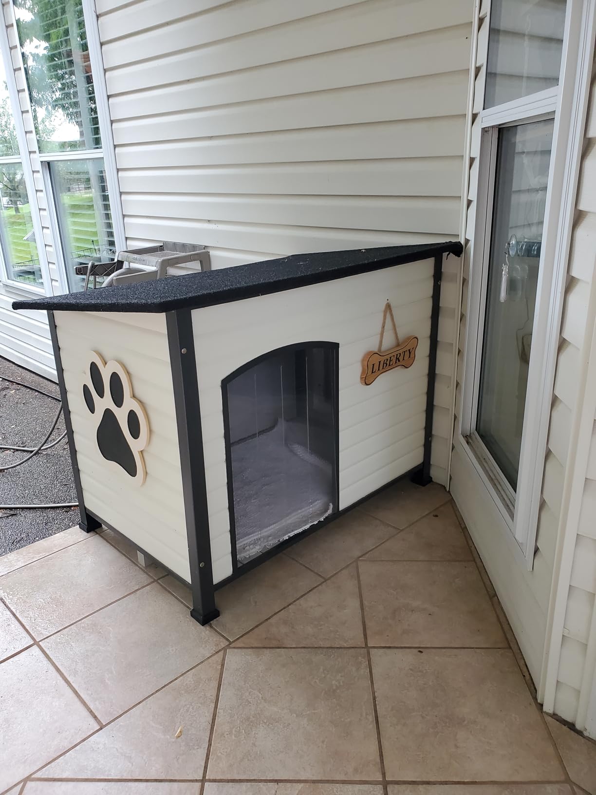 Heated Dog House Outdoor Dog Kennle with Insulated Liner for Winter,Waterproof customer photo 1
