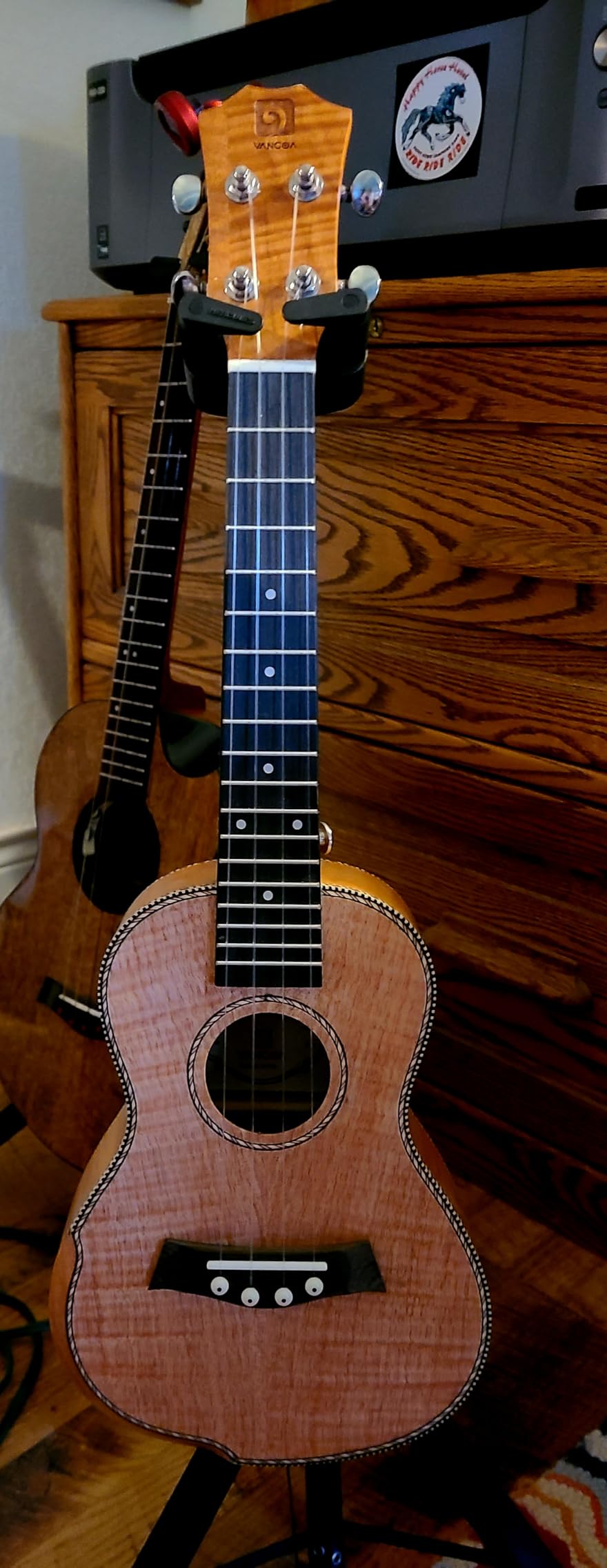 Vangoa Ukulele for Beginners, 23 Inch Ukulele Kit Mahogany Bundle Concert Ukulele Professional Hawaiian Starter Uke Kit with Gig Bag, Red customer photo 1