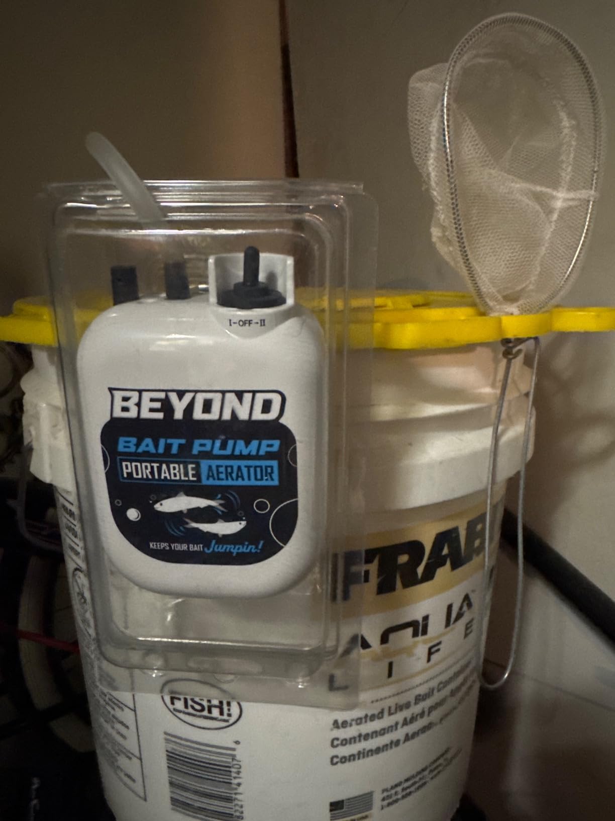 Beyond Bait Pump Portable Live Bait Aerator - Long Lasting Battery Powered Bubbler - Water Resistant Design- XL Air Stone Keep Your Bait Alive Longer customer photo 1