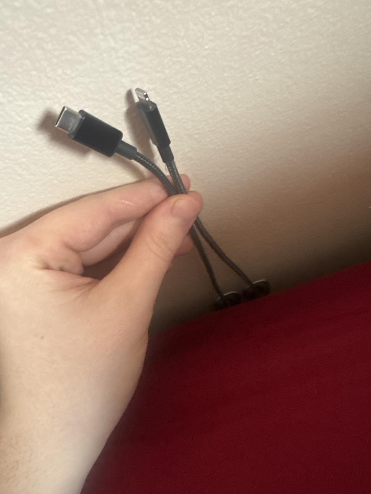 Cord Holder Cable Clips, 12PCS Black Adhesive Cord Organizer Charger Holder Wire Management Keeper for Nightstand, Desk, Office or Mouse customer photo 2