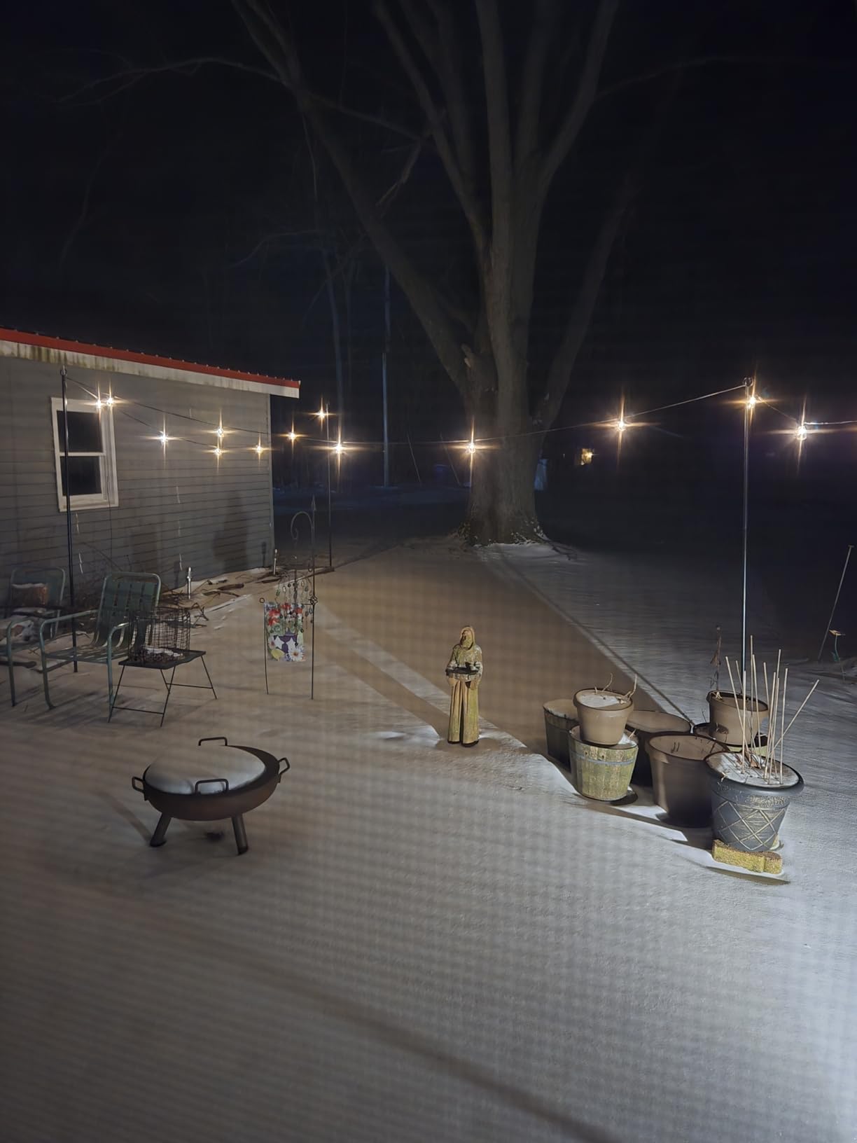 addlon 100FT LED Outdoor String Lights with Remote Waterproof Patio Lights with Shatterproof ST38 Replaceable Bulbs, Dimmable Outside Hanging Light Connectable for Porch, Backyard customer photo 2