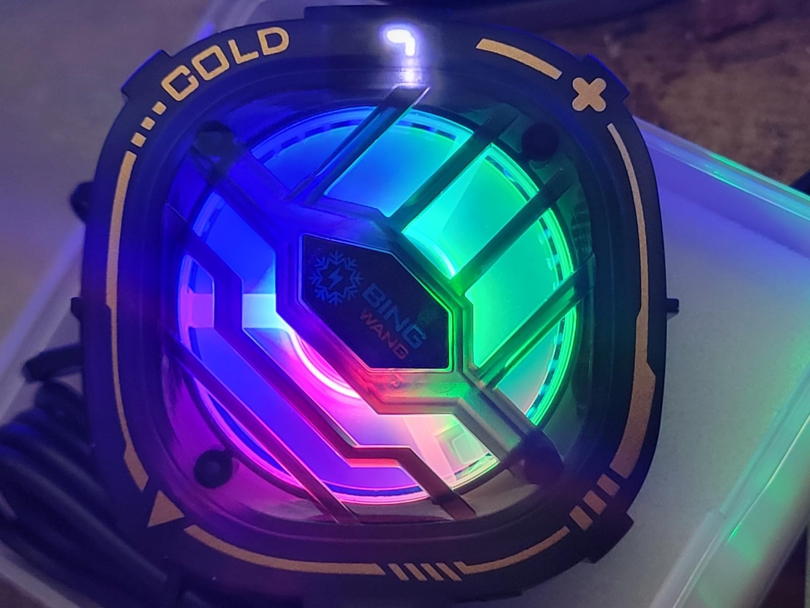 YANISM Magnetic Cell Phone Cooler, RGB Phone Cooling Fan Portable Lightweight Mobile Phone Cooling Fan, Phone Radiator with Temperature Display for Mobile Gaming,Tiktok Live Streaming customer photo 1