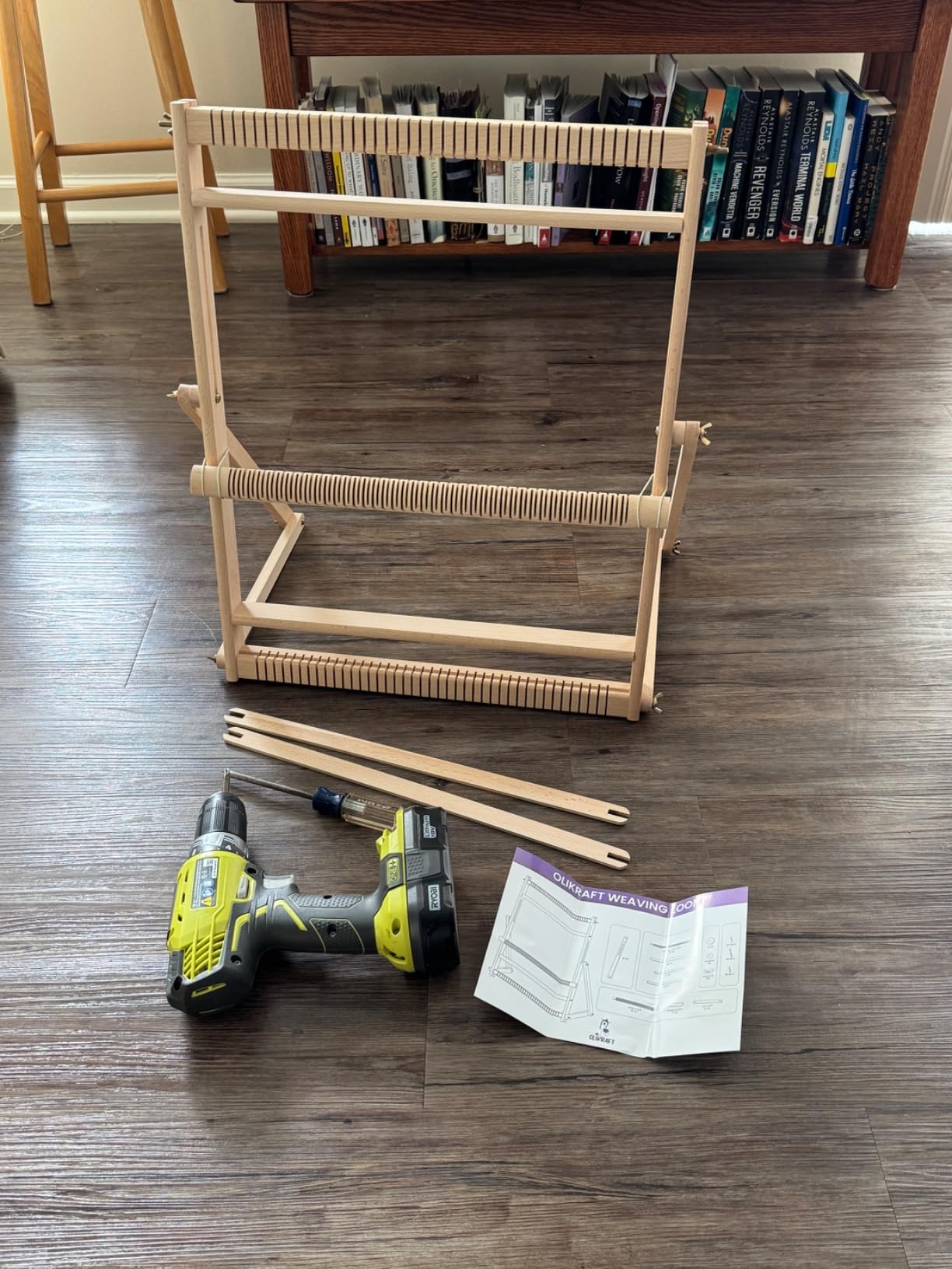 Olikraft Wooden Weaving Loom with Adjustable Stand - Weaving Looms for Adults and Kids. Loom Kit. Small Heddle. Telar. (Large) customer photo 2