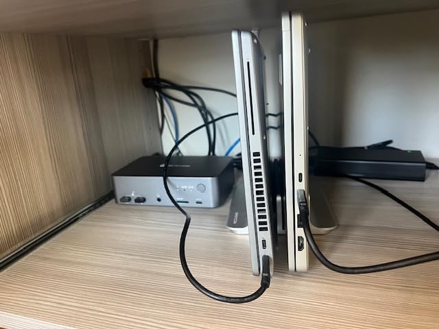 AV Access KVM Switch Dock 2 Monitors 2 Laptops, 4K KVM Switch Dual HDMI Monitor, 2 USB-C MST Ports, 60W PD for Each PC, 1G Ethernet, EDID Emulation, 2K@144Hz,1080P@240Hz,Ideal for Home Office & Gaming customer photo 1