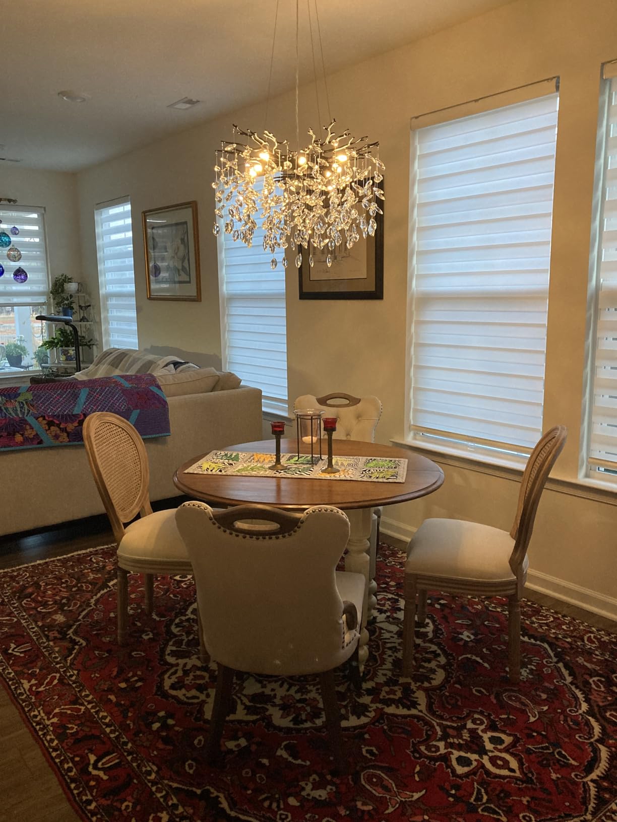 63'' Long Crystal Chandelier for High Ceiling, 28-Light Modern Gold Tree Branch Chandelier customer photo 1