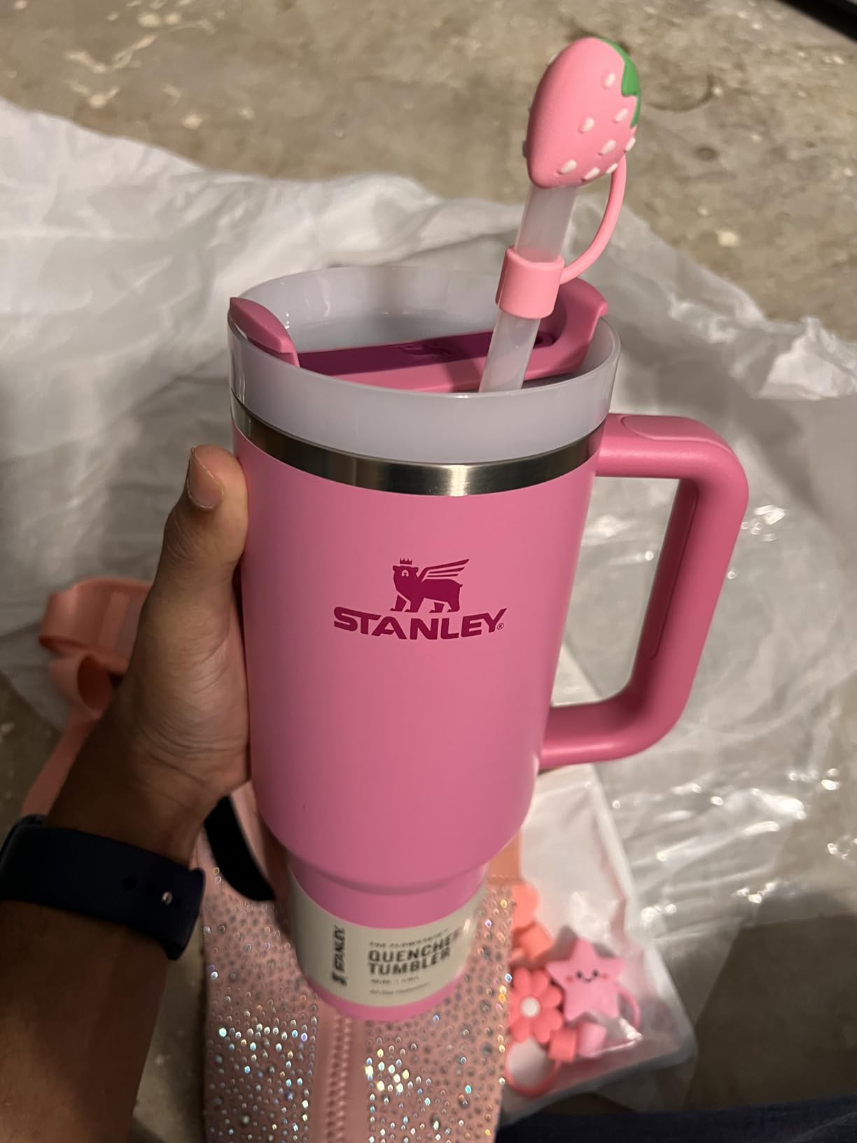 STANLEY Quencher H2.0 Tumbler with Handle and Straw 30 oz Flowstate 3-Position Lid Cup Holder Compatible for Travel Insulated Stainless Steel Cup BPA-Free Rose Quartz 2.0 customer photo 2