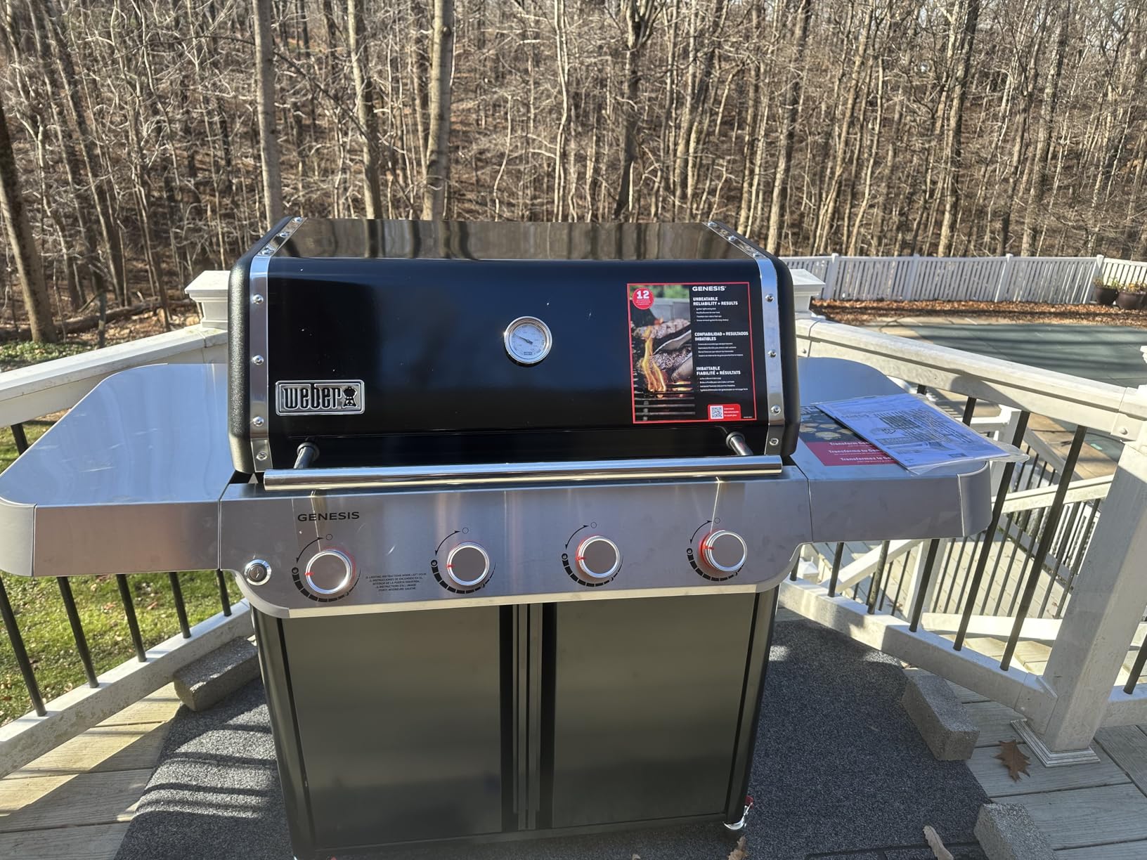 Weber Genesis S-415 Liquid Propane Gas Grill for Outdoor Cooking, Stainless Steel, 4 Burners - Stainless Steel Cooking Grates & PureBlu Burners customer photo 1