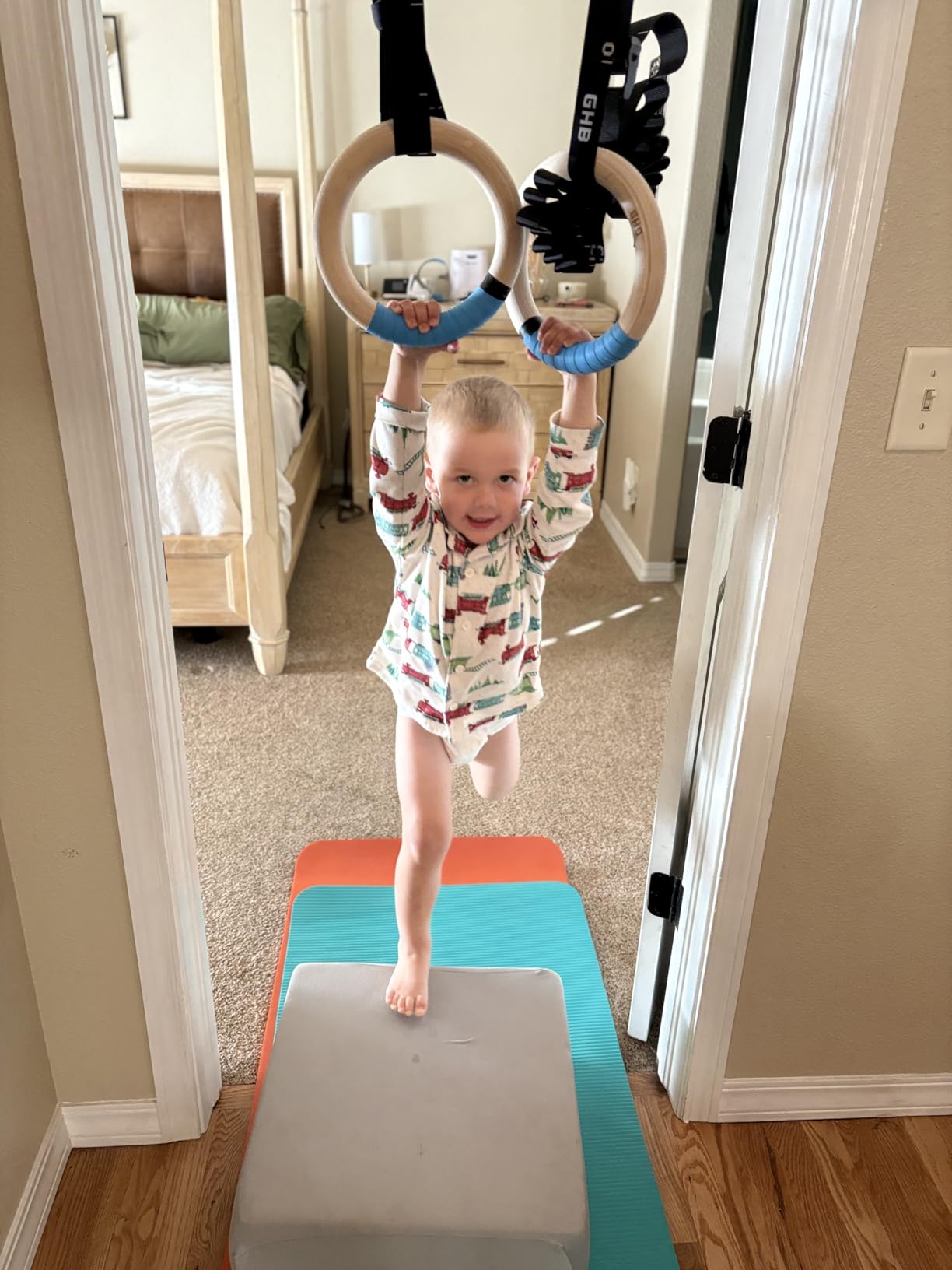 GHB Gymnastic Rings Wooden Gym Rings 1.25