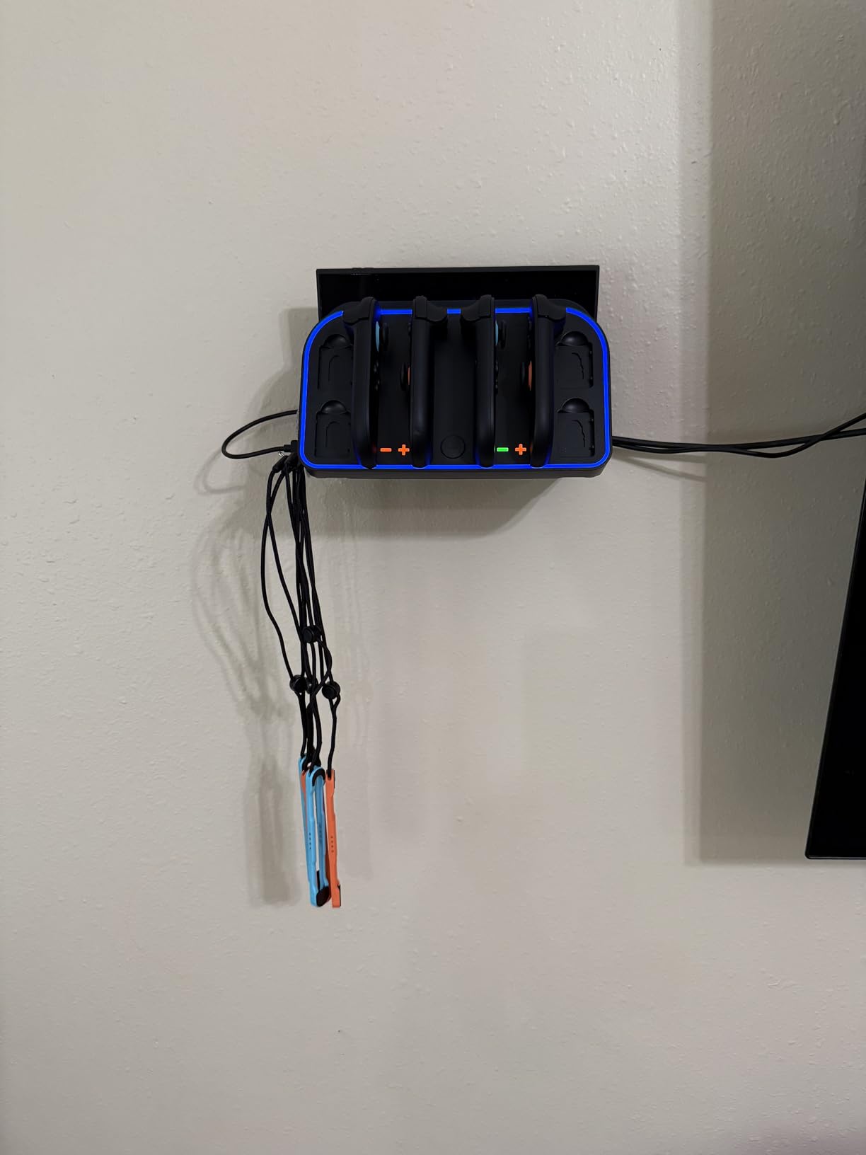 Switch 2 Wall Mount Charging Dock for 2025 Joycon 2, Wall Mount Kit Shelf for Nintendo Switch 2 Accessories, RGB Charger Dock Station with 4 Game Storage Holder for Nintendo Game Console Holder Stand customer photo 1