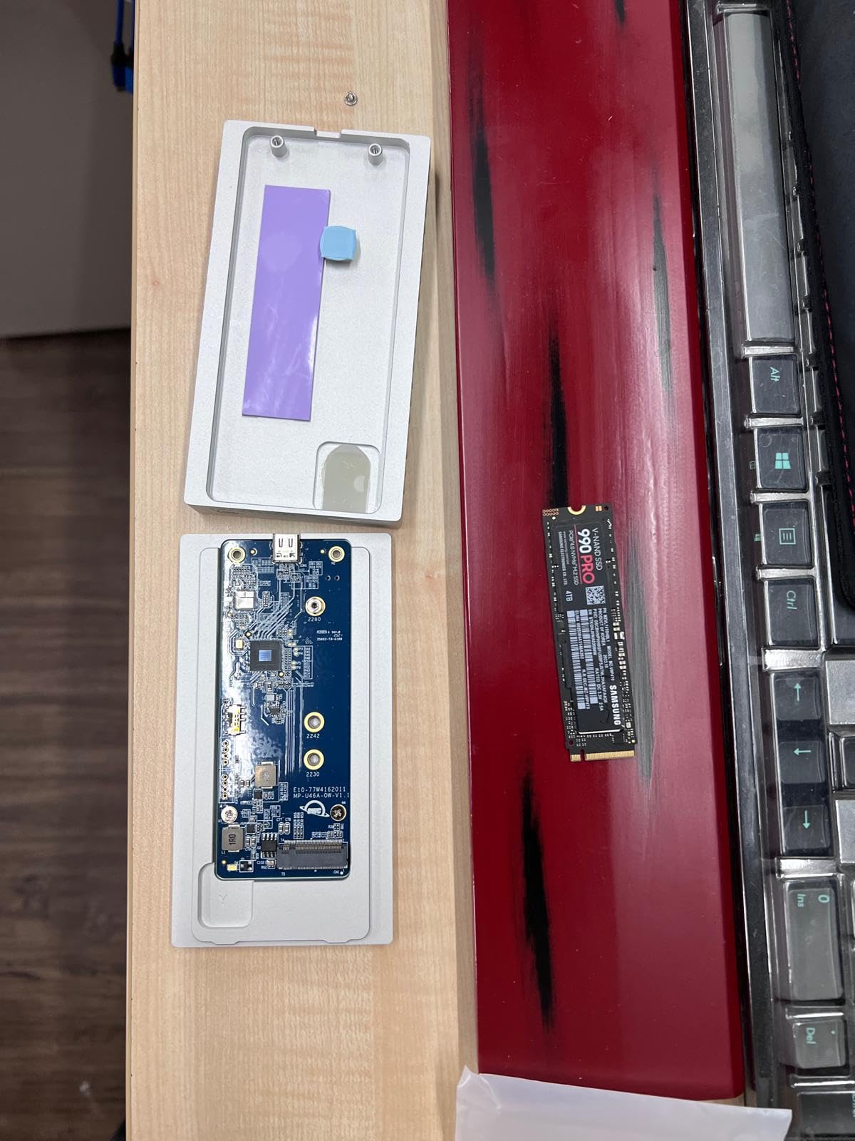 OWC Express 1M2 40Gb/s Portable NVMe SSD USB4 (Thunderbolt Compatible/USB-C) Ultra Fast External SSD Drive with Aluminum Heat Sink Enclosure (Enclosure Only) customer photo 2