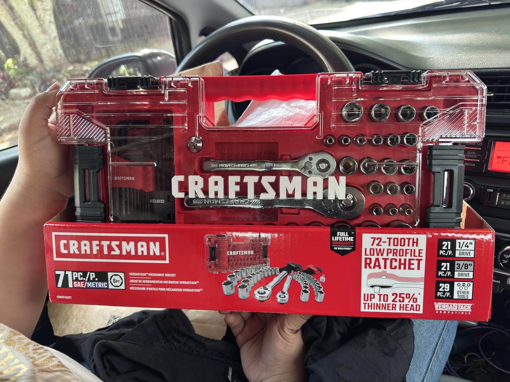 CRAFTSMAN Versastack Mechanics Tool Set, 1/4 and 3/8 Inch Drive, 71 Piece (CMMT45171) customer photo 2